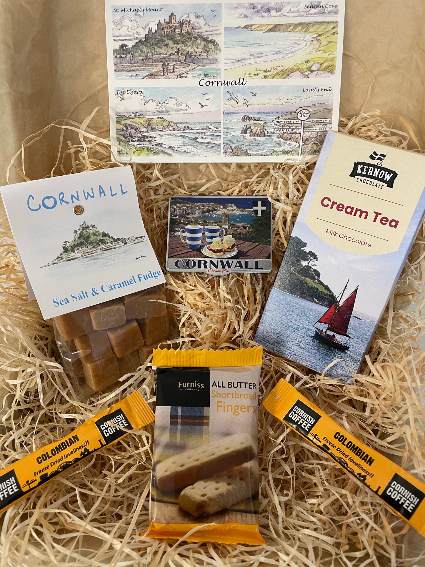 Cream tea chocolate with sea salt caramel fudge. Pick your fridge magnet!
