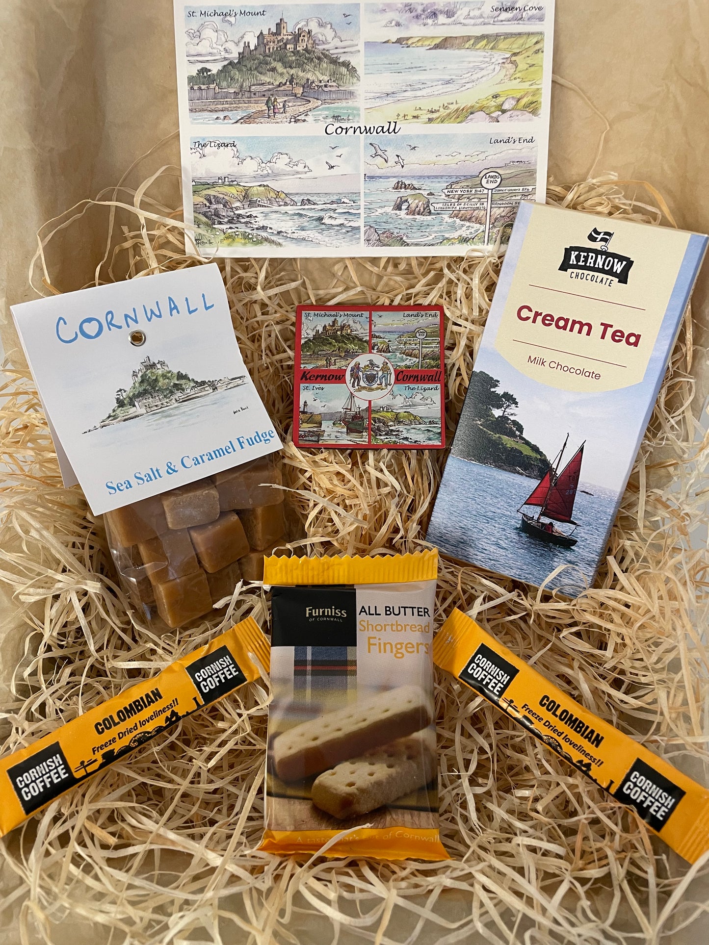Cream tea chocolate with sea salt caramel fudge. Pick your fridge magnet!