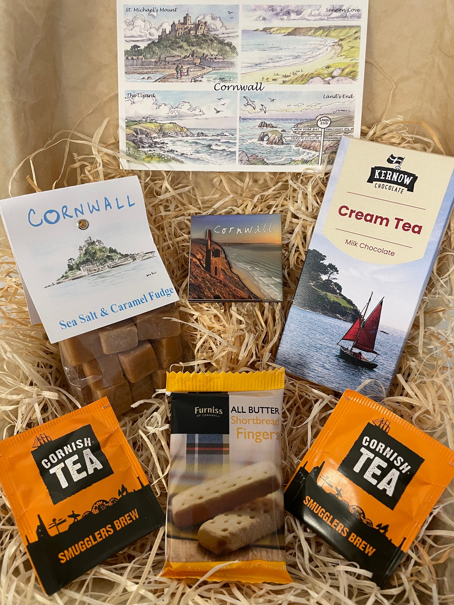 Cream tea chocolate with sea salt caramel fudge. Pick your fridge magnet!