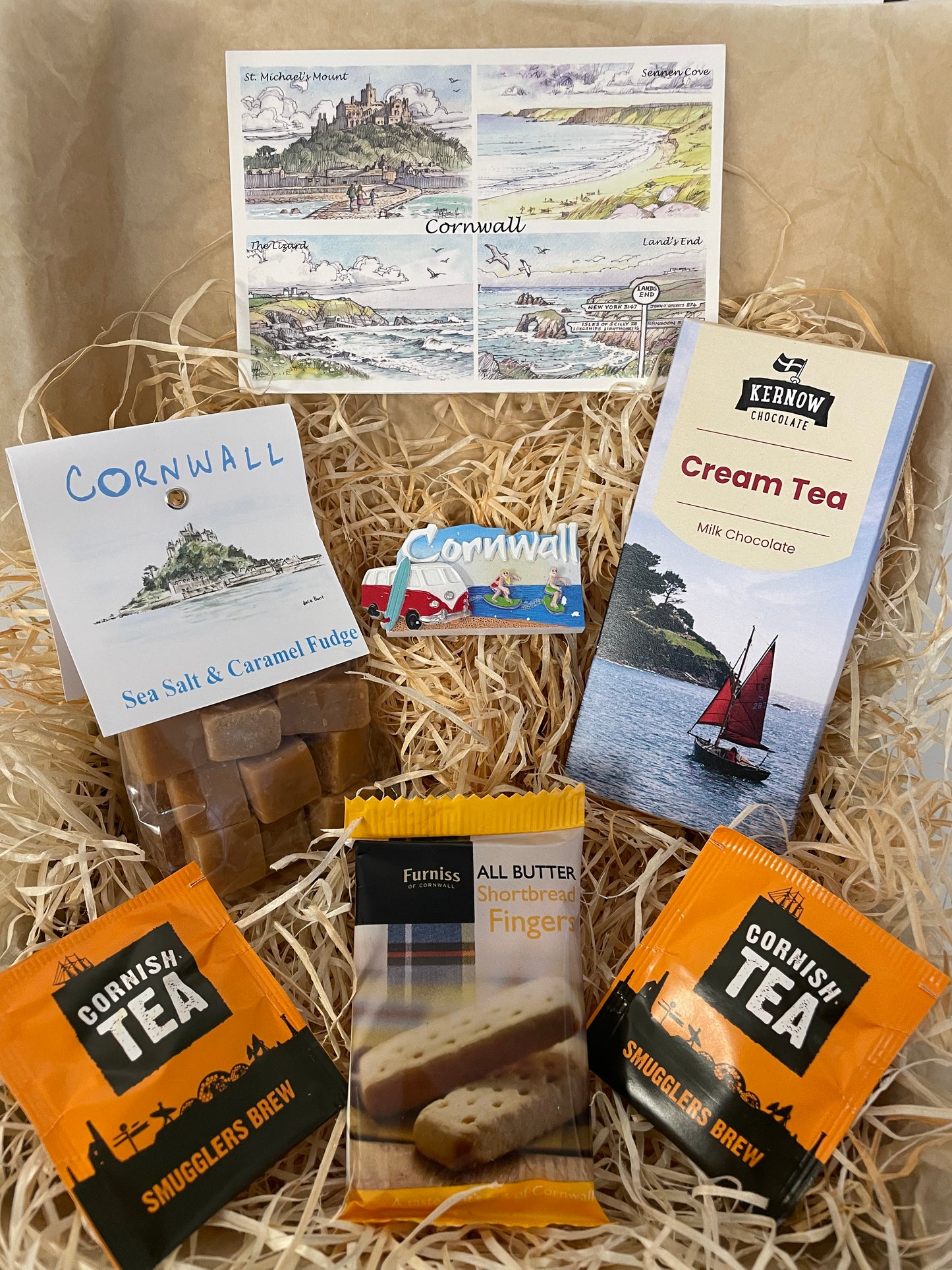 Cream tea chocolate with sea salt caramel fudge. Pick your fridge magnet!