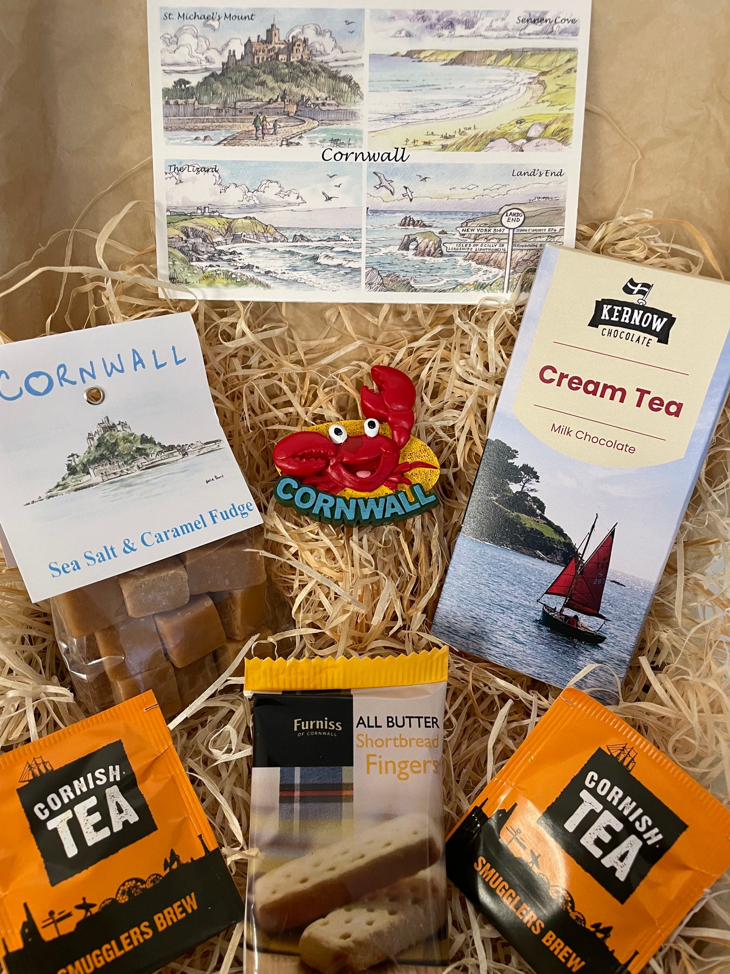 Cream tea chocolate with sea salt caramel fudge. Pick your fridge magnet!