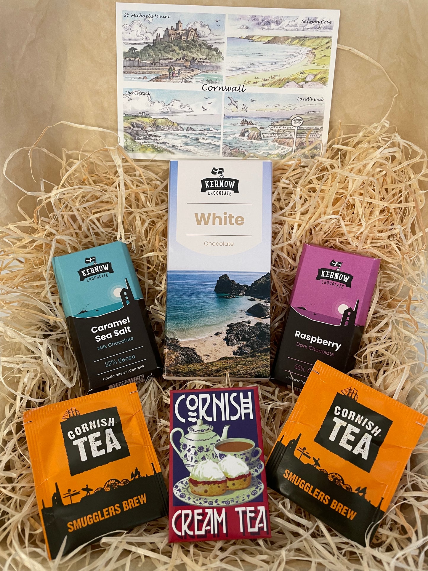 White chocolate with raspberry and caramel sea salt chocolate gift box, choose fridge magnet style