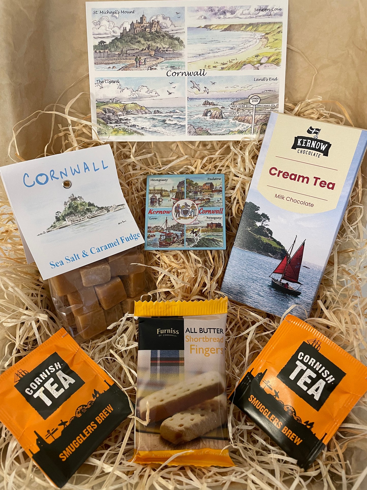 Cream tea chocolate with sea salt caramel fudge. Pick your fridge magnet!
