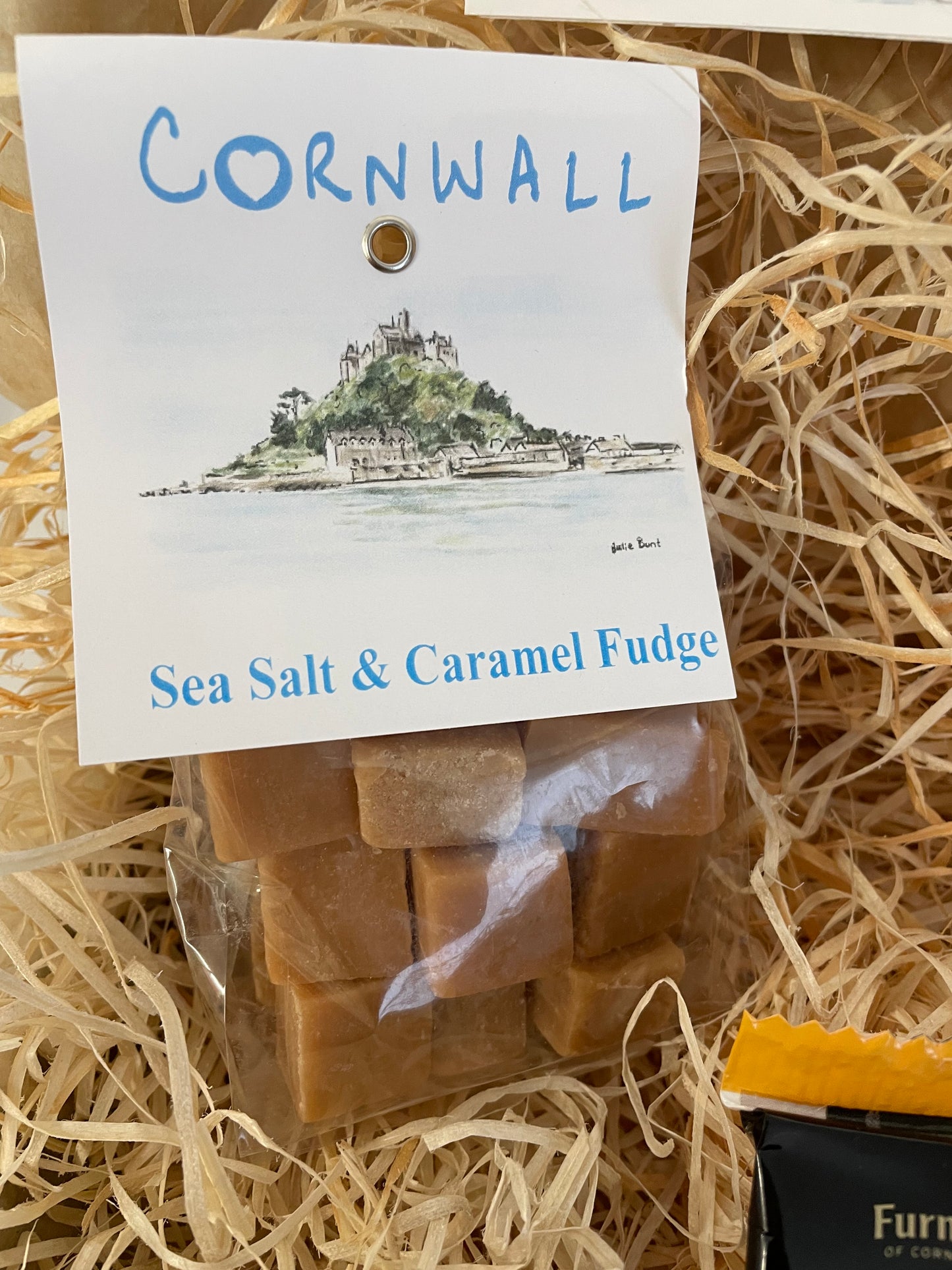 Taste of the sea fudge and chocolate gift box, complete with a special Cornish fridge magnet of your choice!