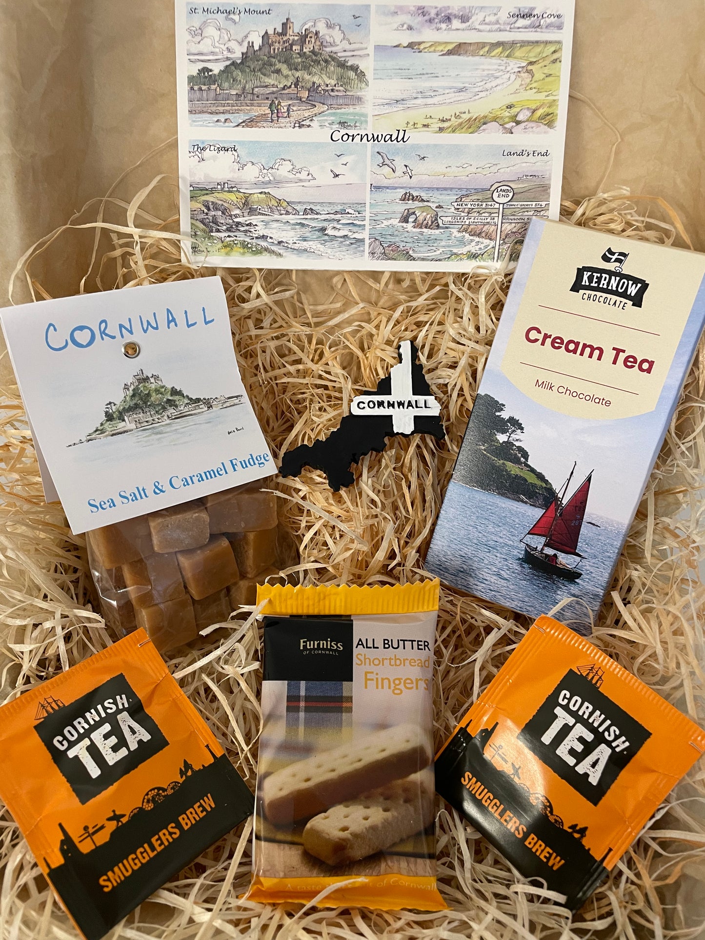 Cream tea chocolate with sea salt caramel fudge. Pick your fridge magnet!