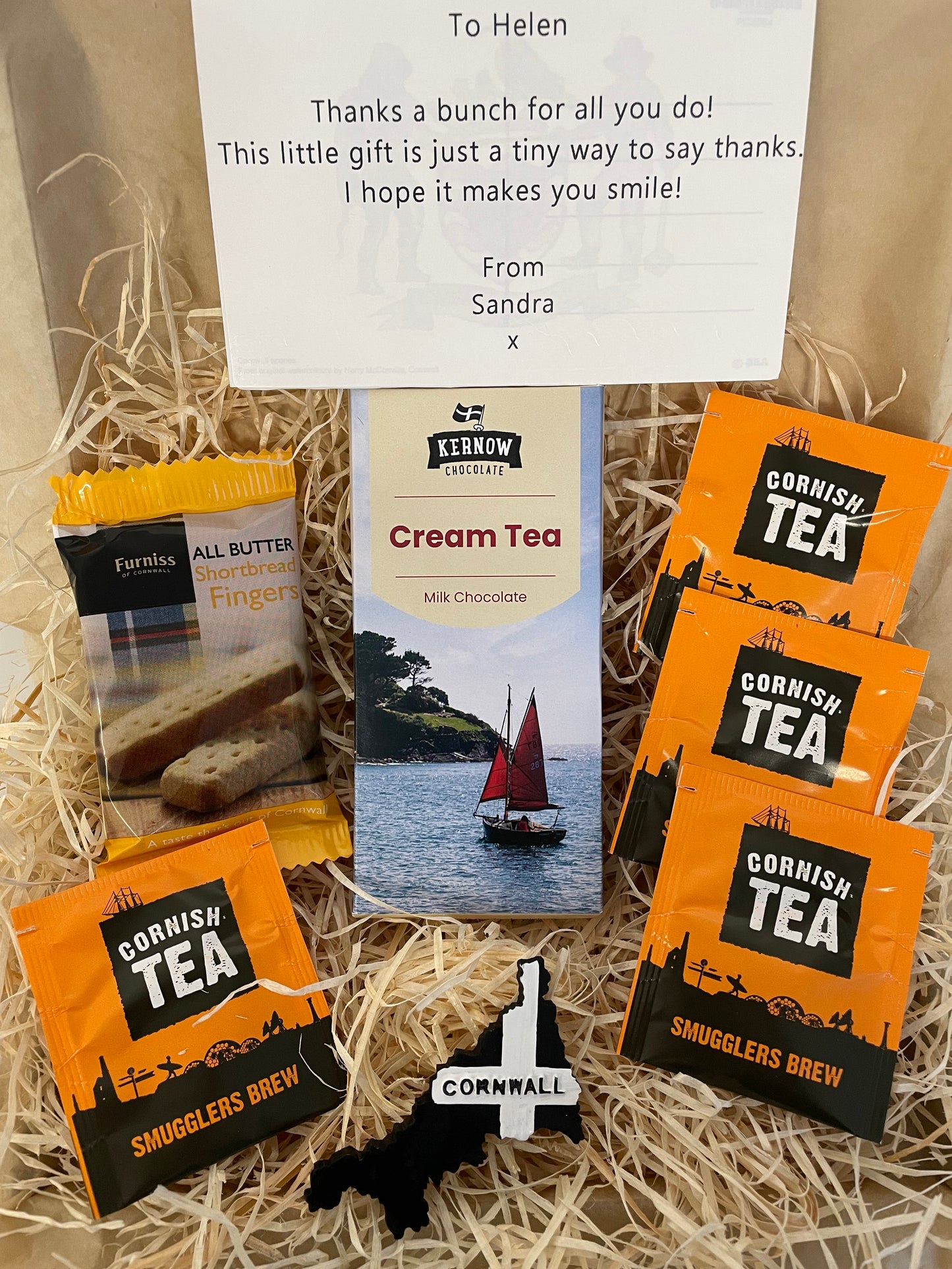 Cornish cream tea with a chocolate twist! Includes a Cornwall map fridge magnet