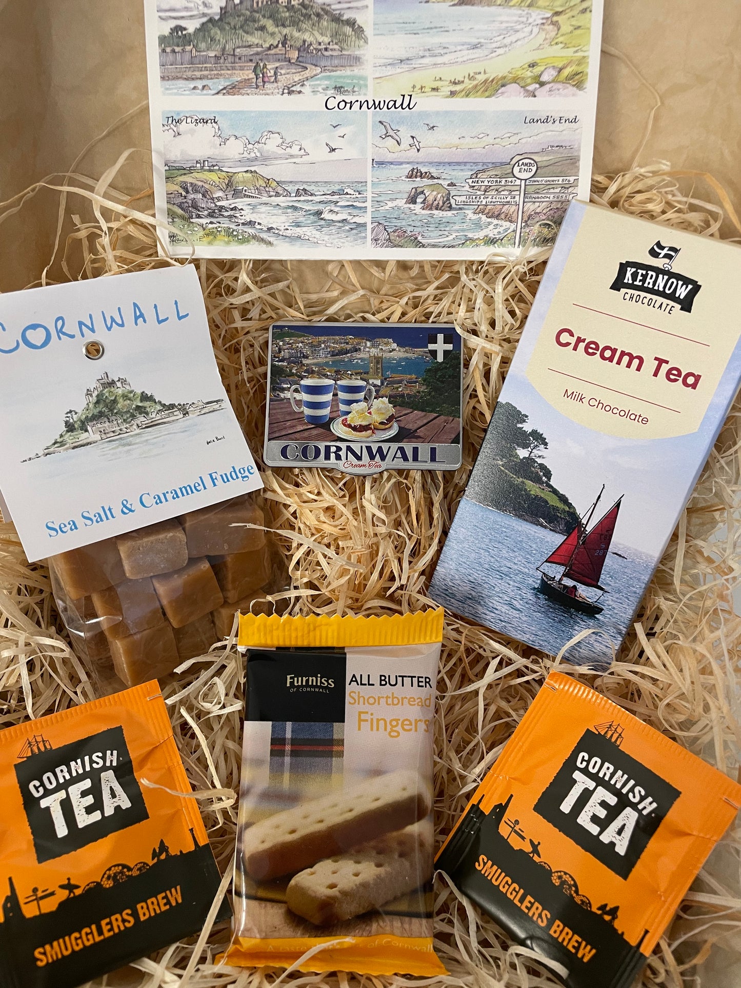 Cream tea chocolate with sea salt caramel fudge. Pick your fridge magnet!