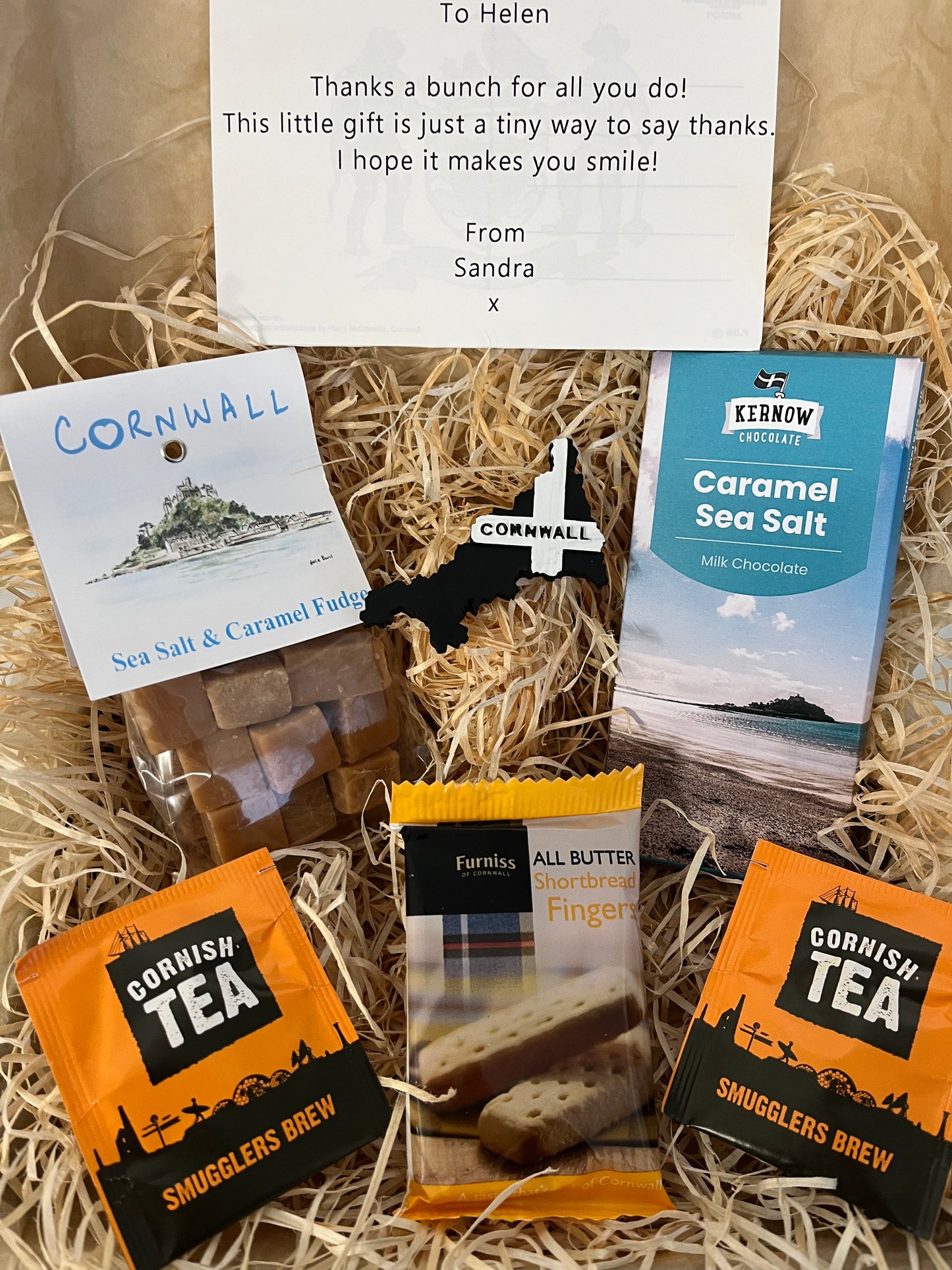 Taste of the sea fudge and chocolate gift box, complete with a special Cornish fridge magnet of your choice!