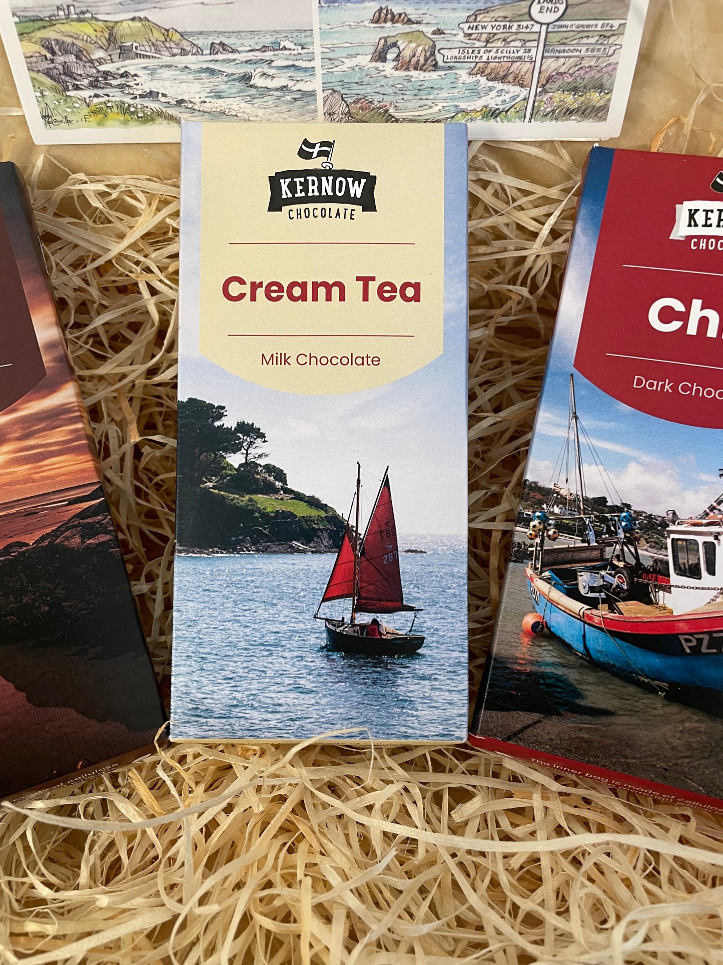 The triple Cornish chocolate bar with a hint of chilli gift box