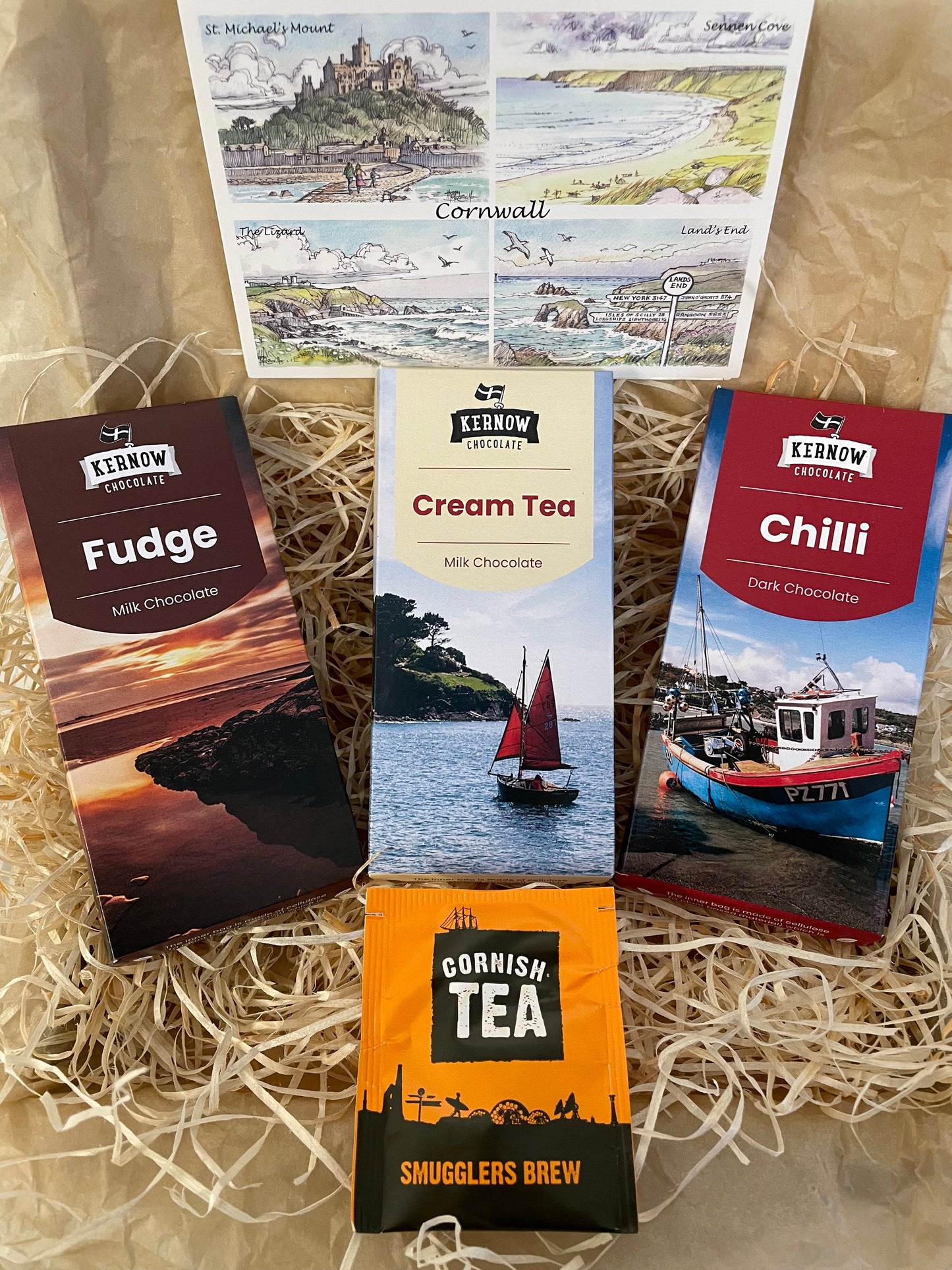 The triple Cornish chocolate bar with a hint of chilli gift box