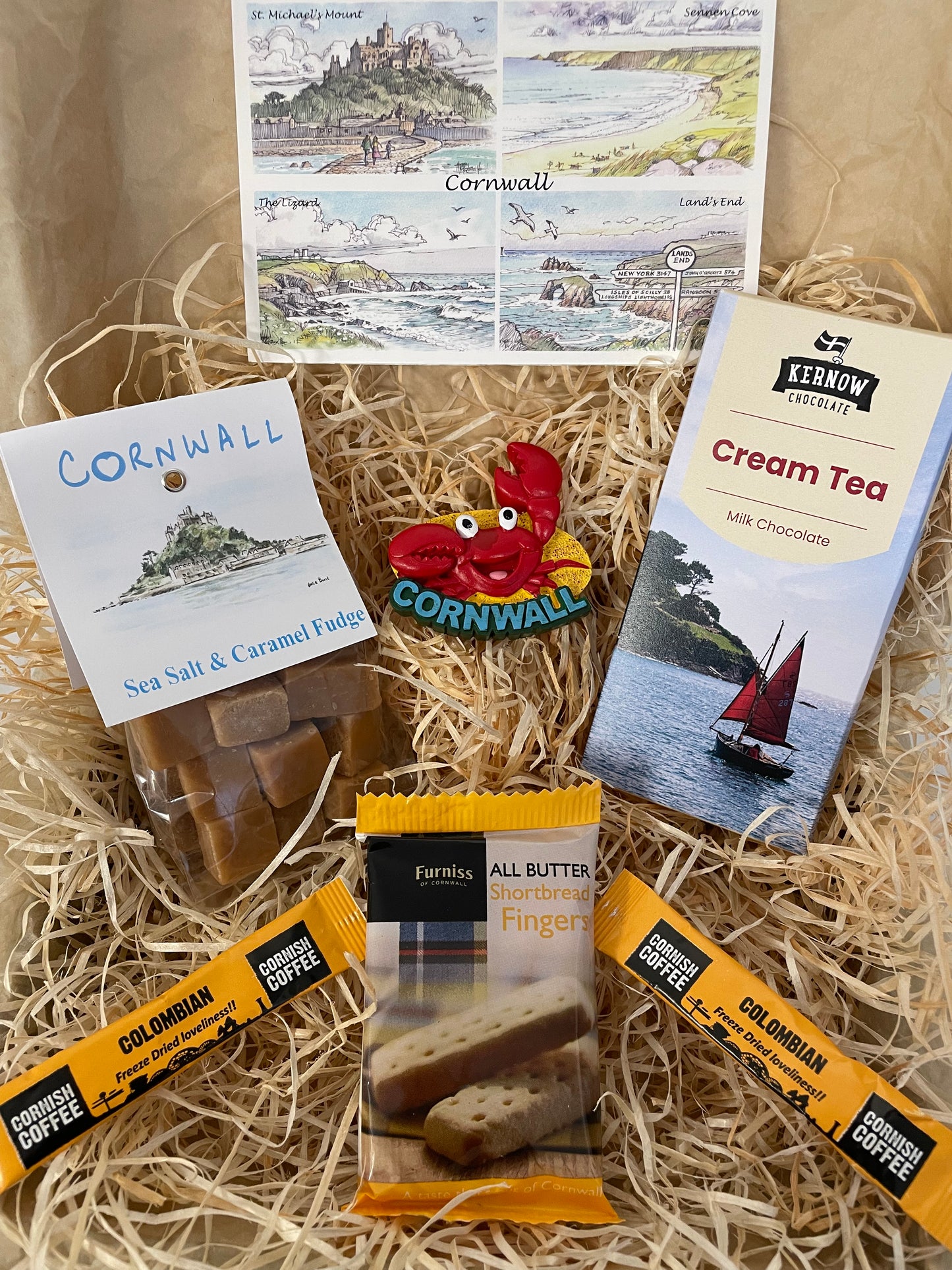 Cream tea chocolate with sea salt caramel fudge. Pick your fridge magnet!