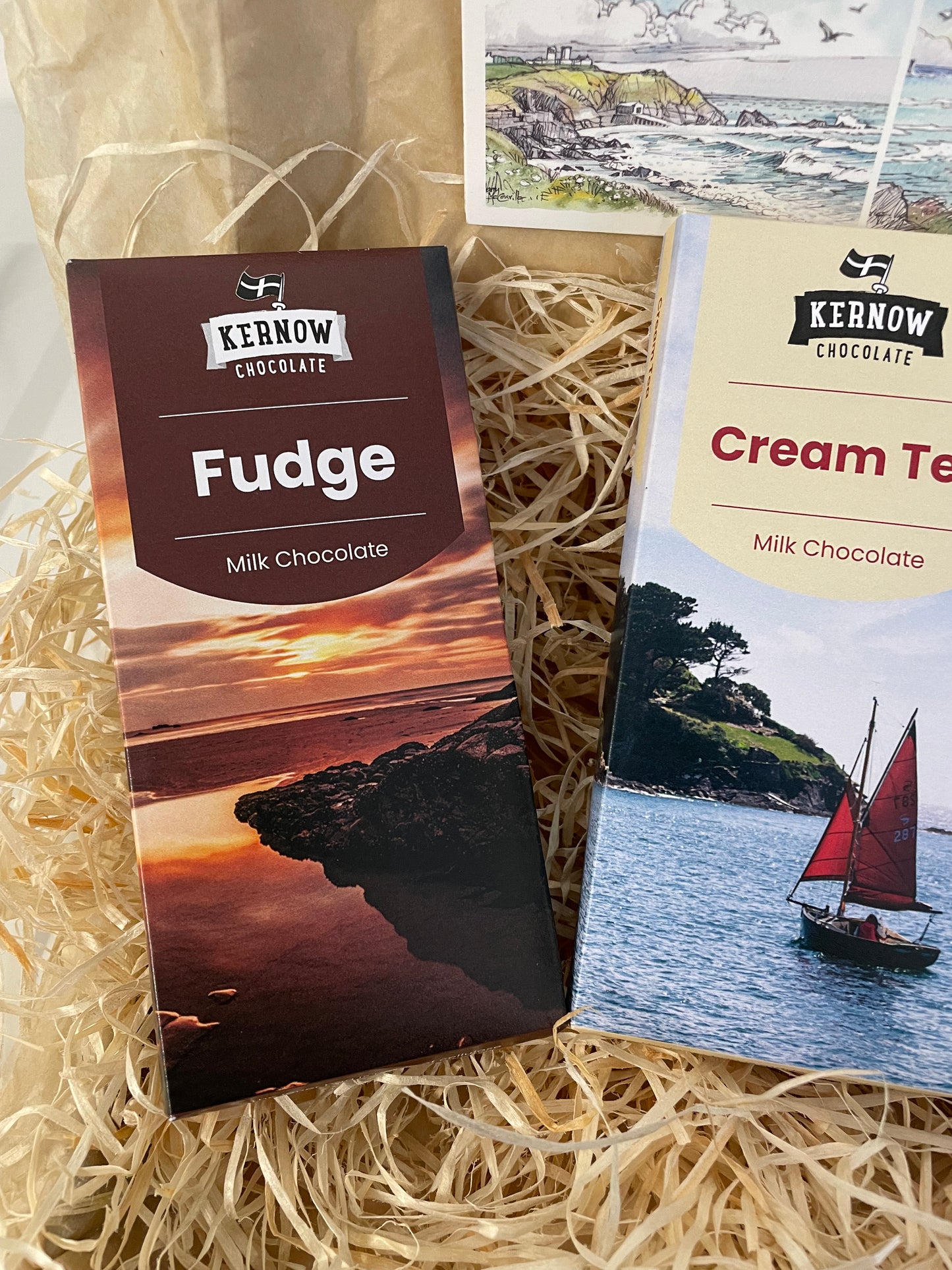 The triple Cornish chocolate bar with a hint of chilli gift box