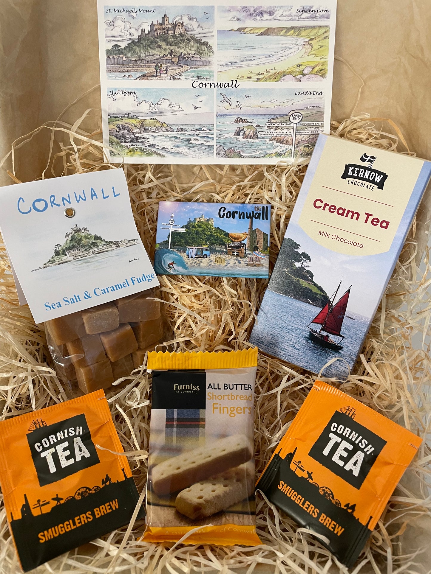 Cream tea chocolate with sea salt caramel fudge. Pick your fridge magnet!