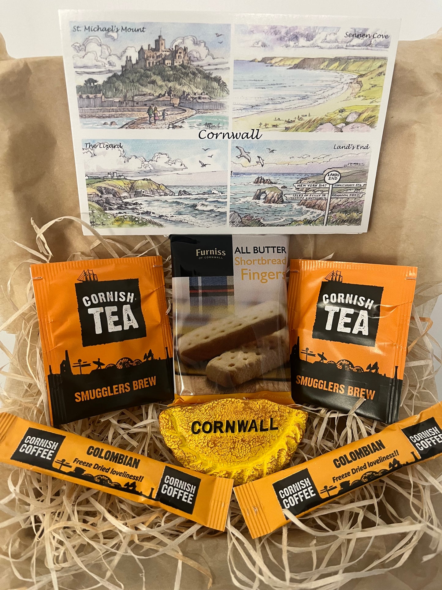 Cornish shortbread with a Cornish fridge magnet of your choice mini gift box