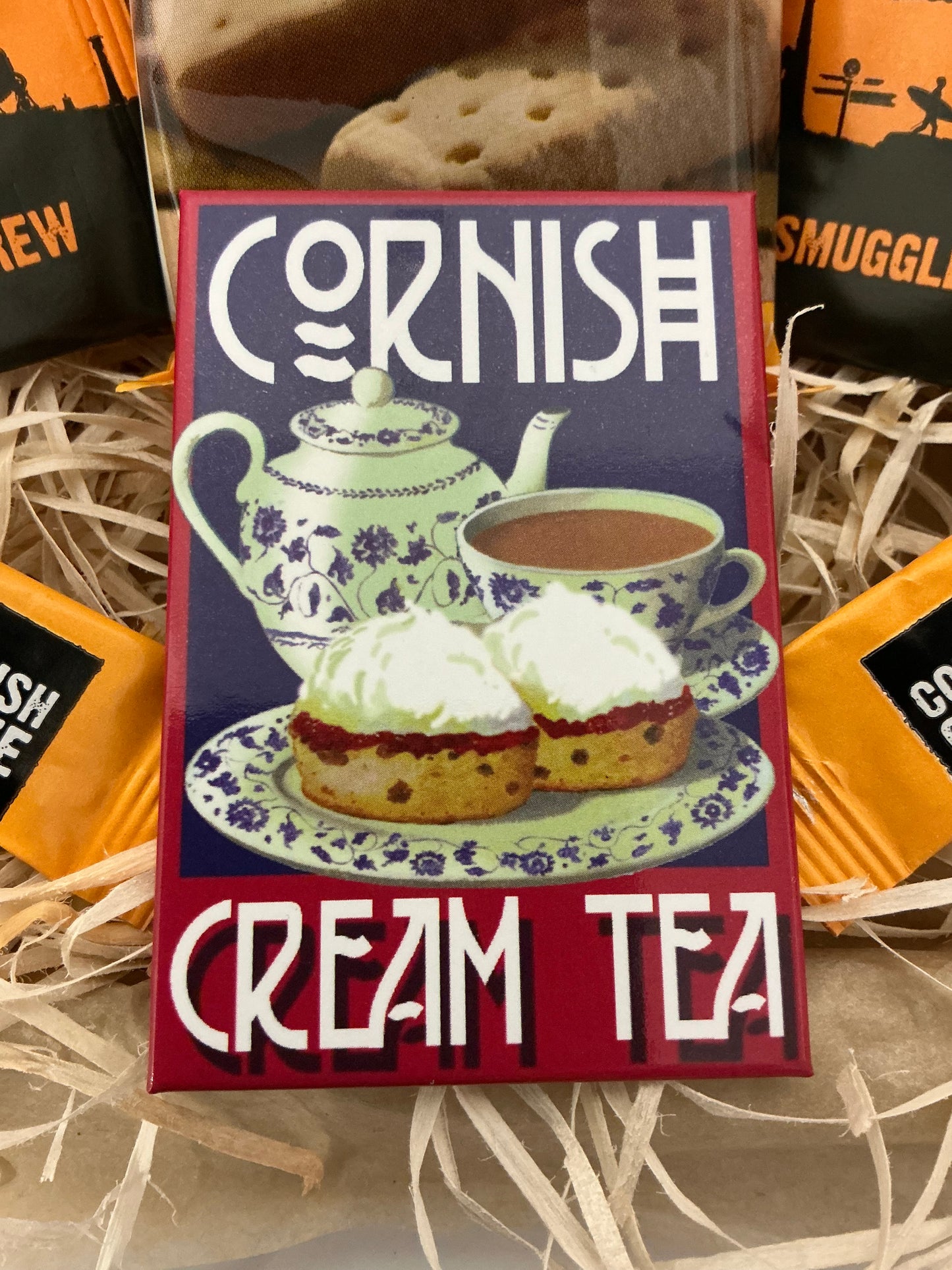 Cream tea fridge magnet