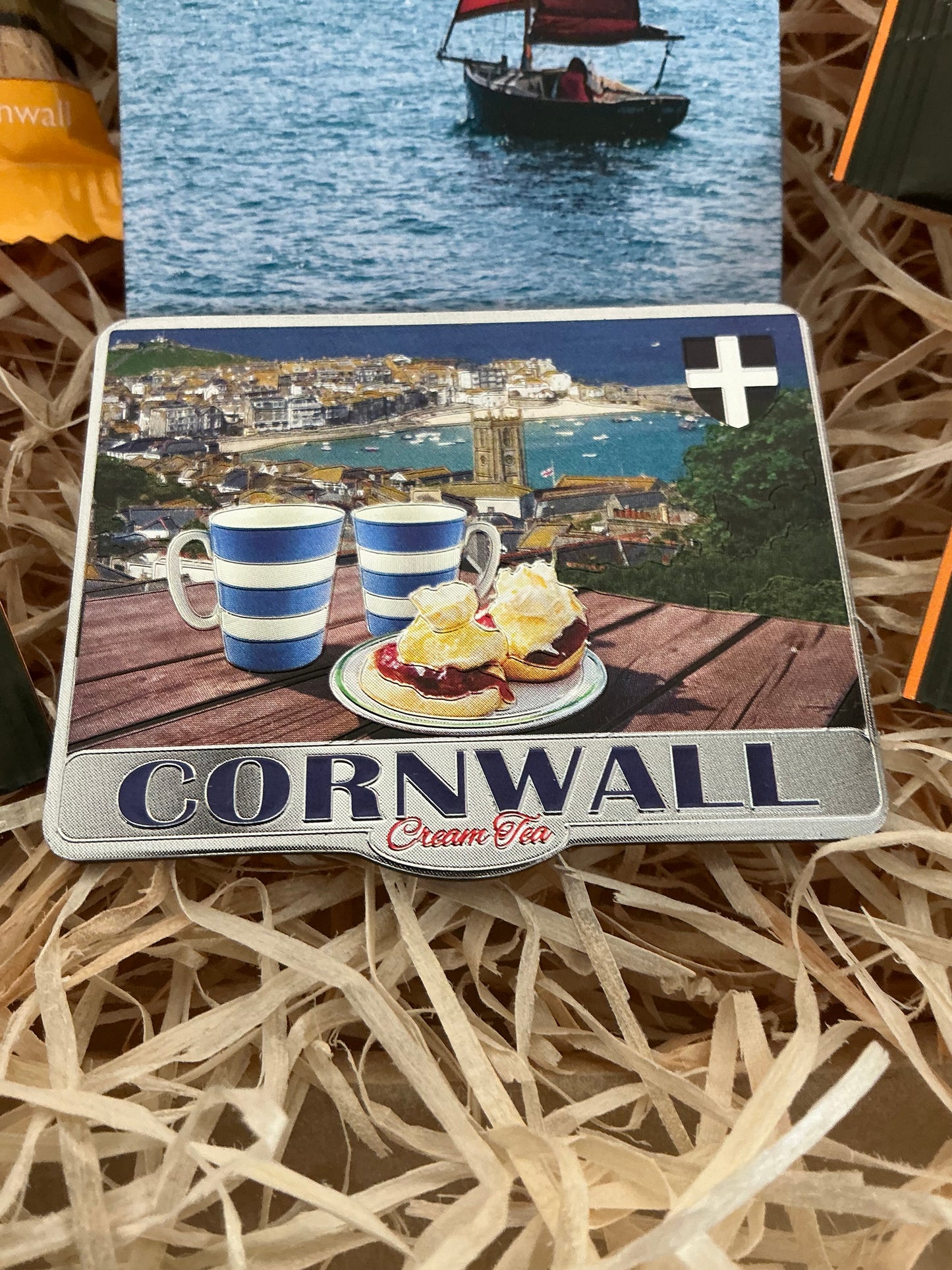 Cornish cream tea with a chocolate twist! Includes cream tea foil fridge magnet