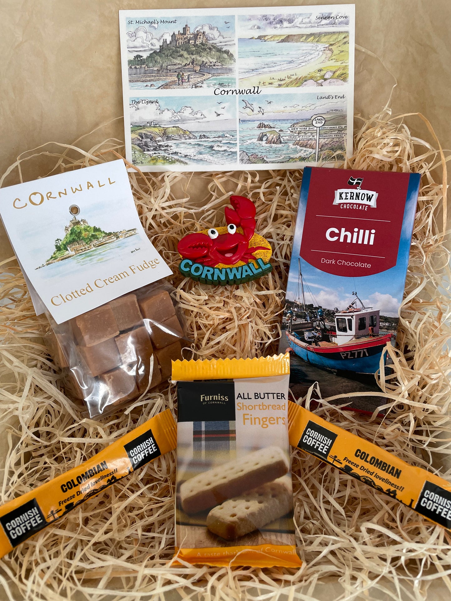 Chilli dark chocolate with clotted cream fudge. Pick your fridge magnet!