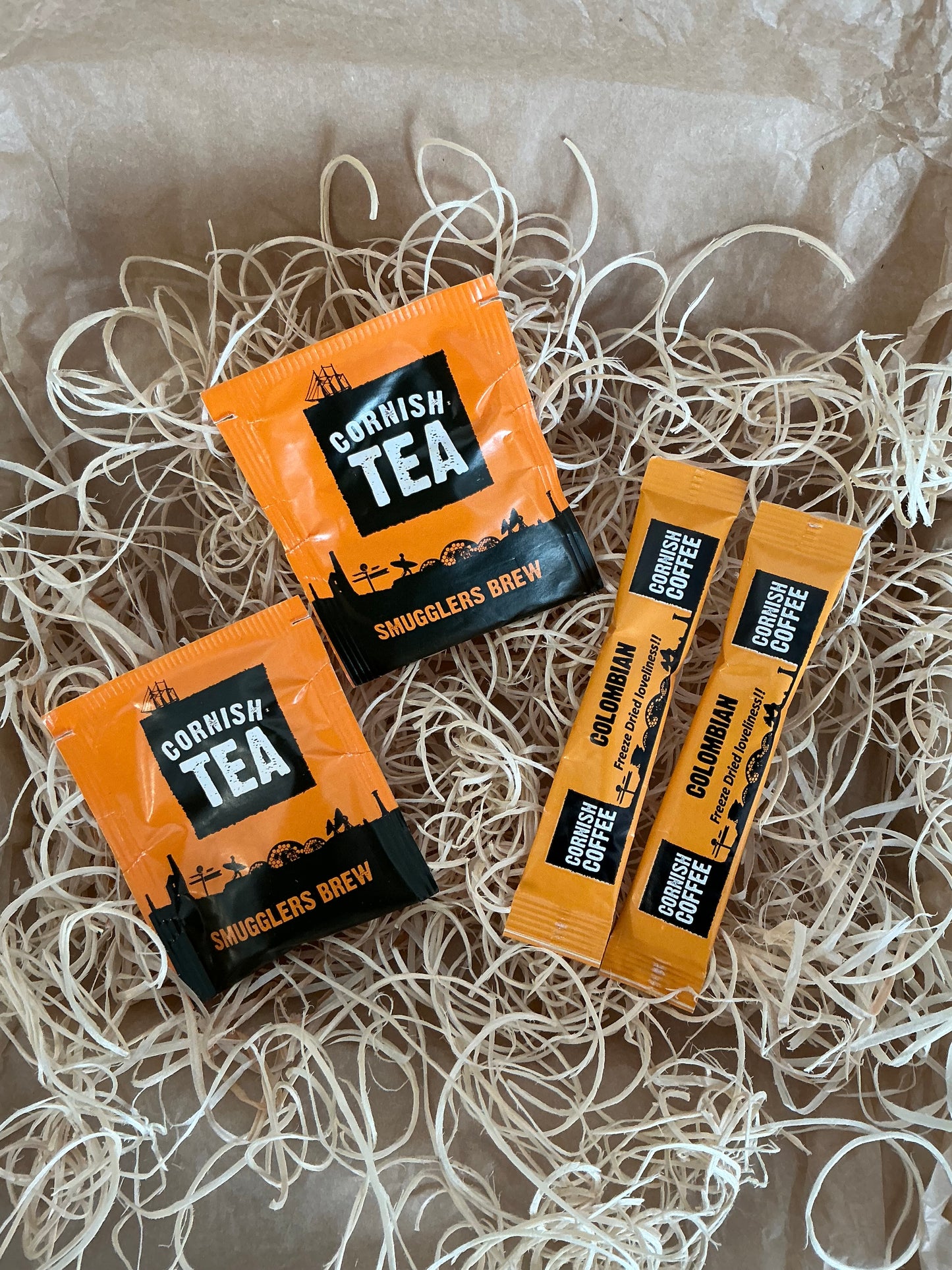 Cornish Caramel sea salt with Cornish tea or coffee chocolate gift box