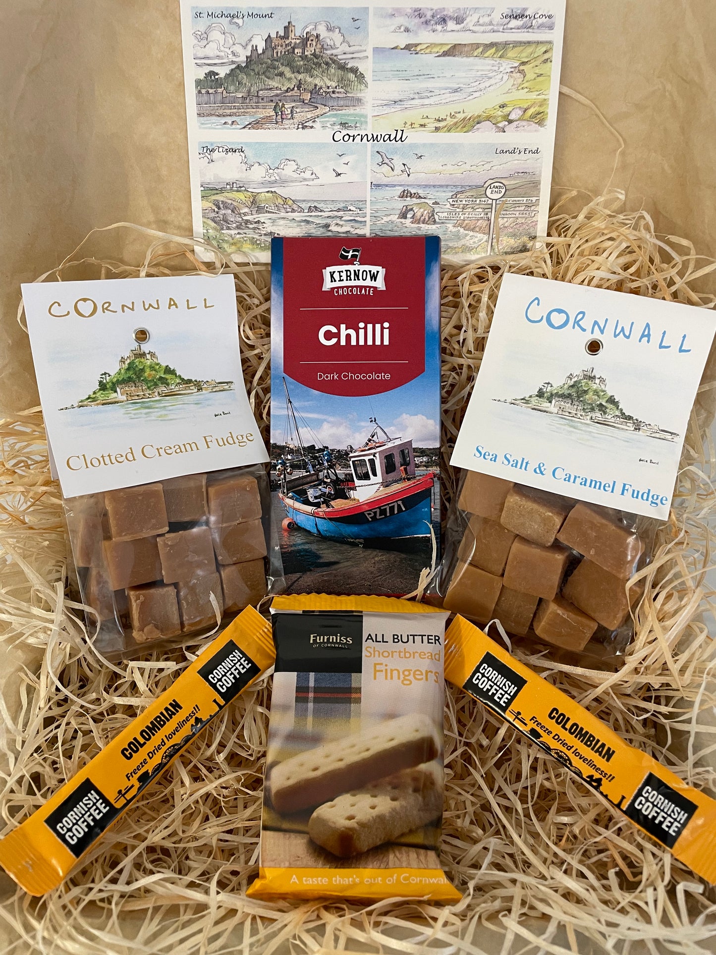 Sea salt & clotted fudge with a chocolate flavour of your choice gift box