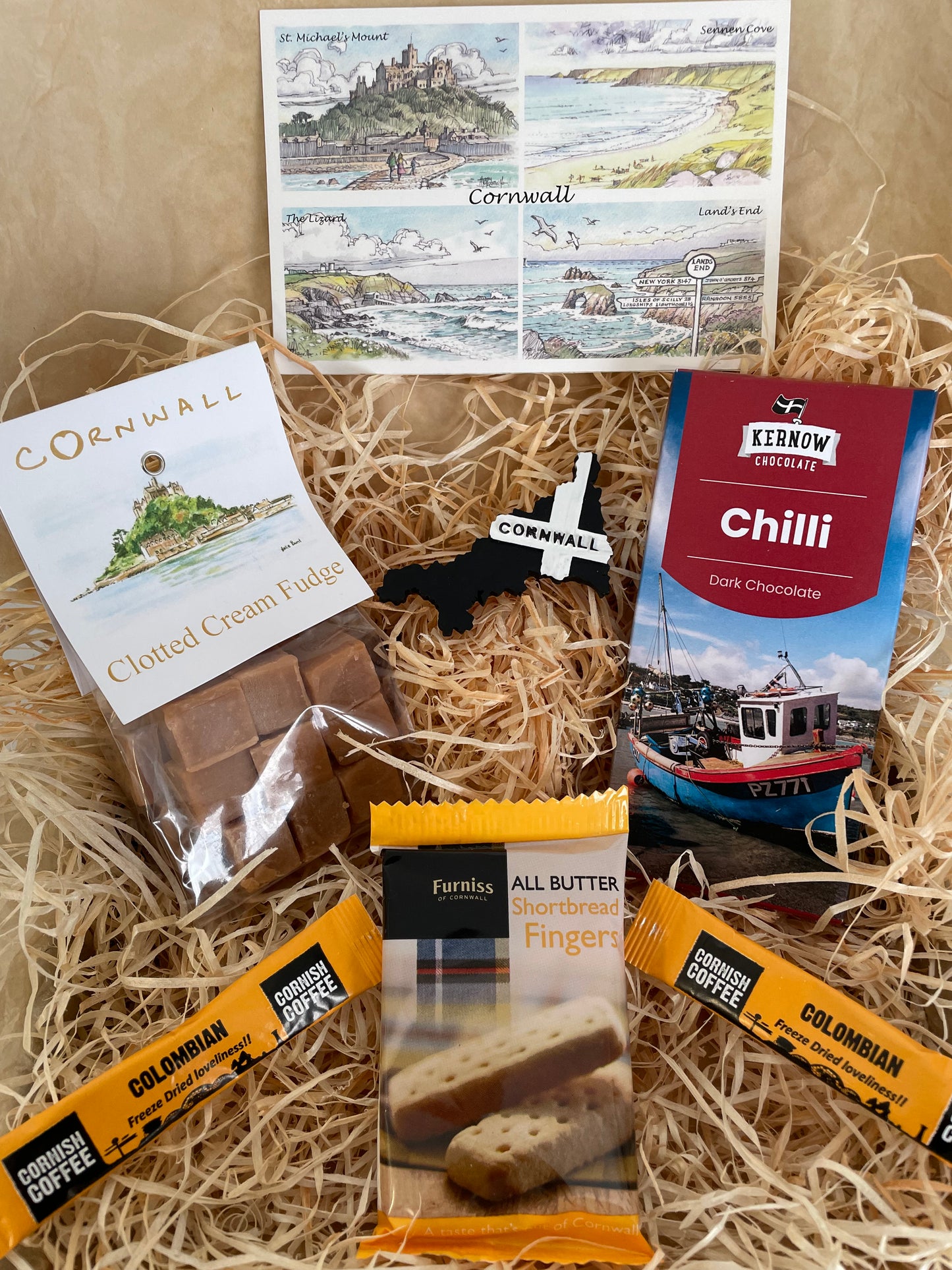Chilli dark chocolate with clotted cream fudge. Pick your fridge magnet!
