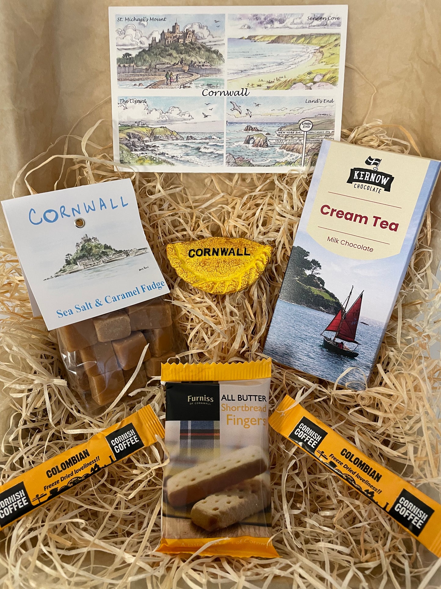 Cream tea chocolate with sea salt caramel fudge. Pick your fridge magnet!