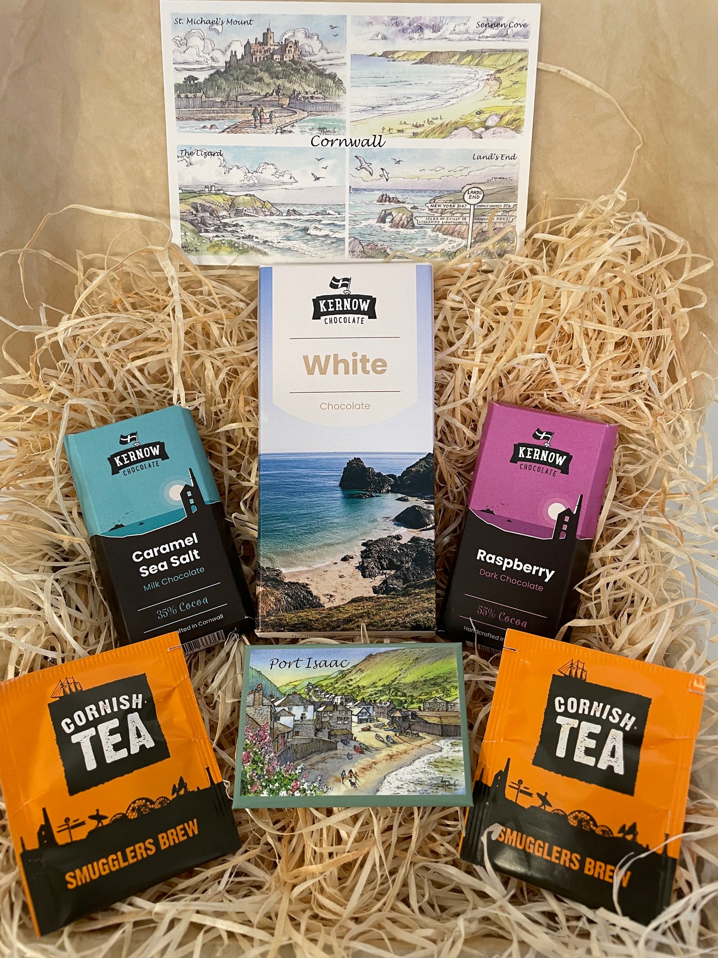 White chocolate with raspberry and caramel sea salt chocolate gift box, choose fridge magnet style
