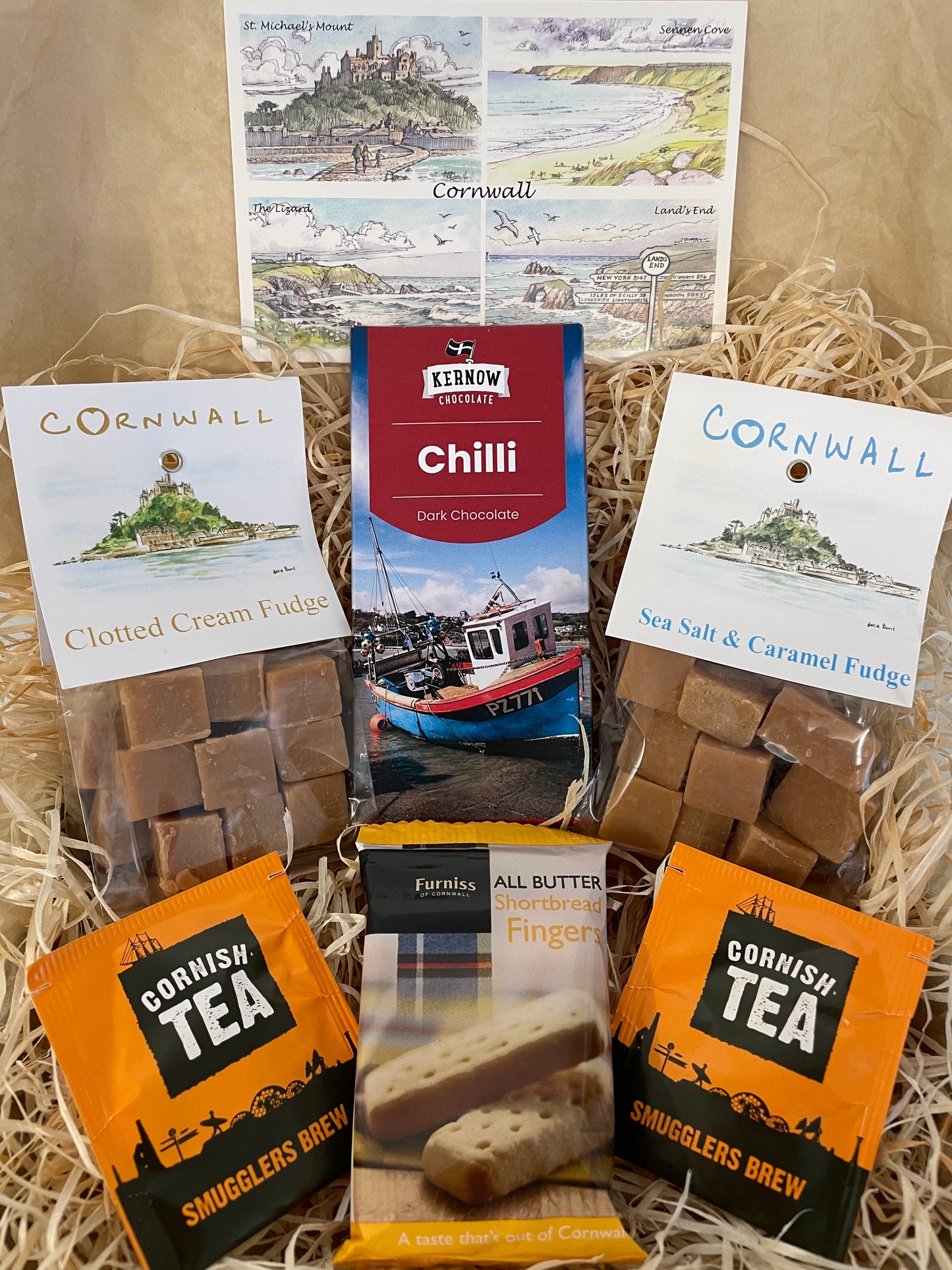Sea salt & clotted fudge with a chocolate flavour of your choice gift box