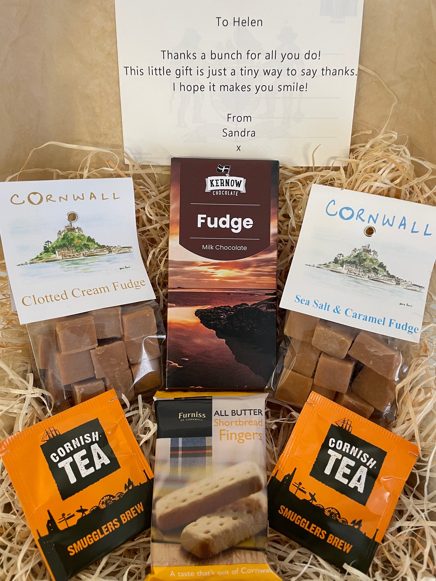 Sea salt & clotted fudge with a chocolate flavour of your choice gift box
