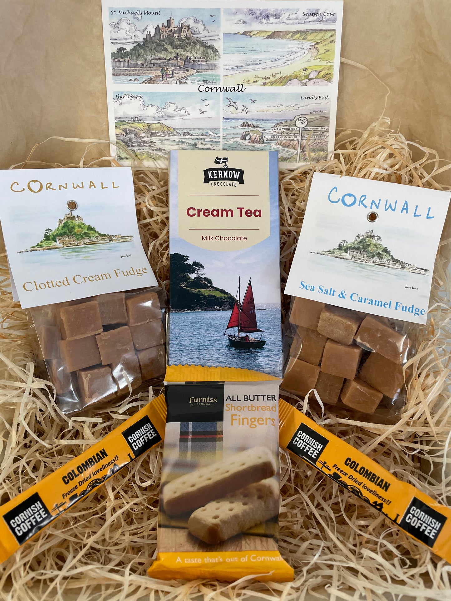 Sea salt & clotted fudge with a chocolate flavour of your choice gift box