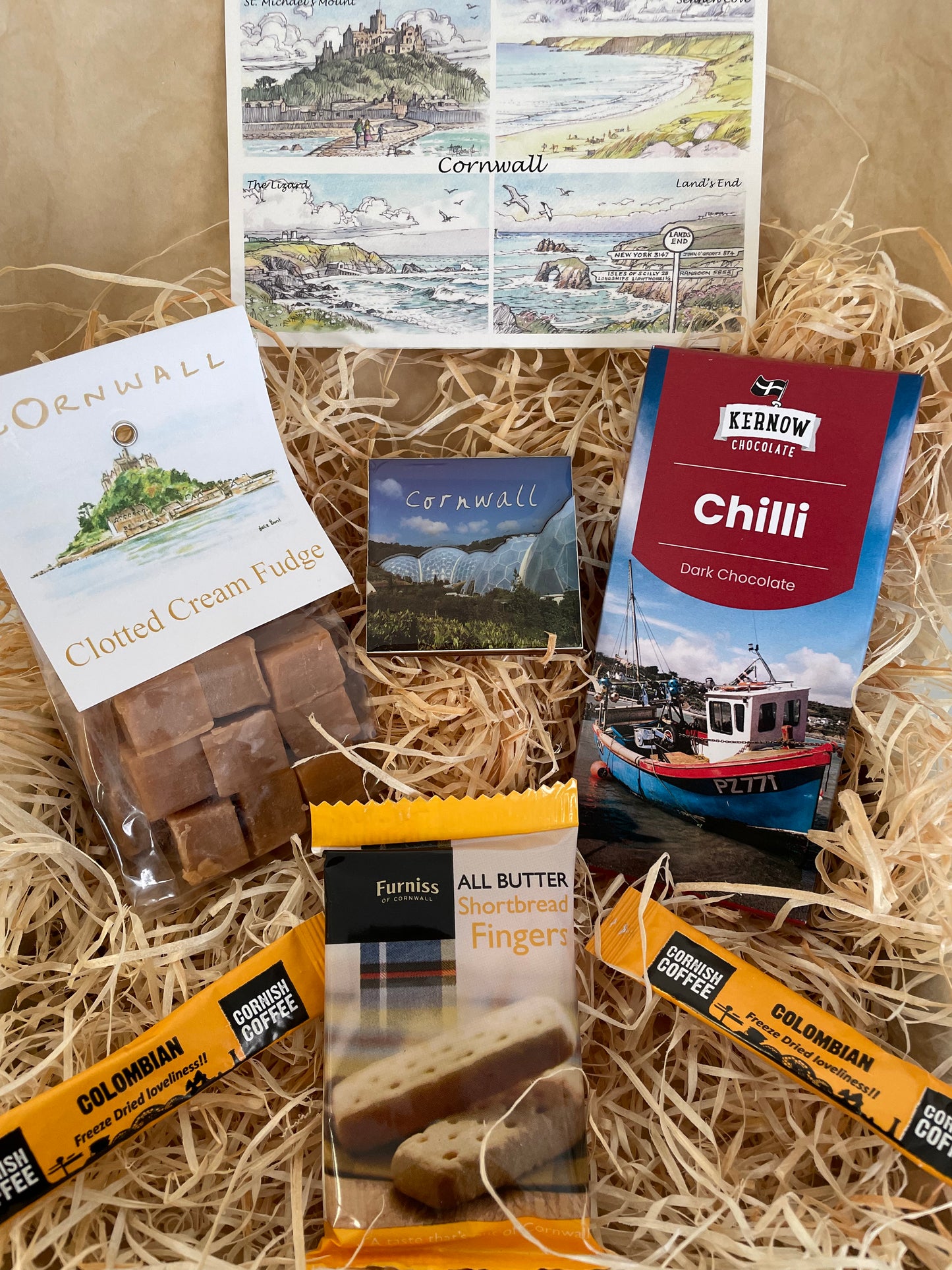 Chilli dark chocolate with clotted cream fudge. Pick your fridge magnet!
