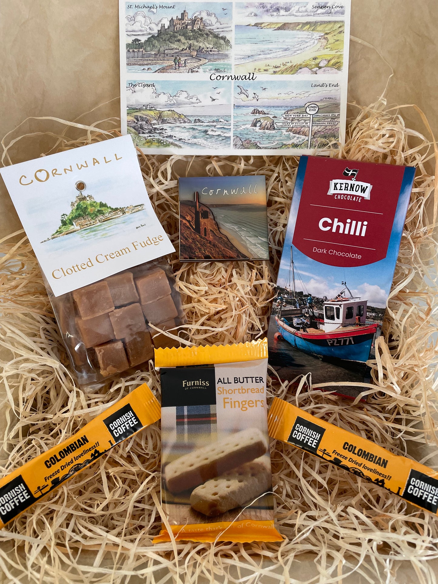 Chilli dark chocolate with clotted cream fudge. Pick your fridge magnet!