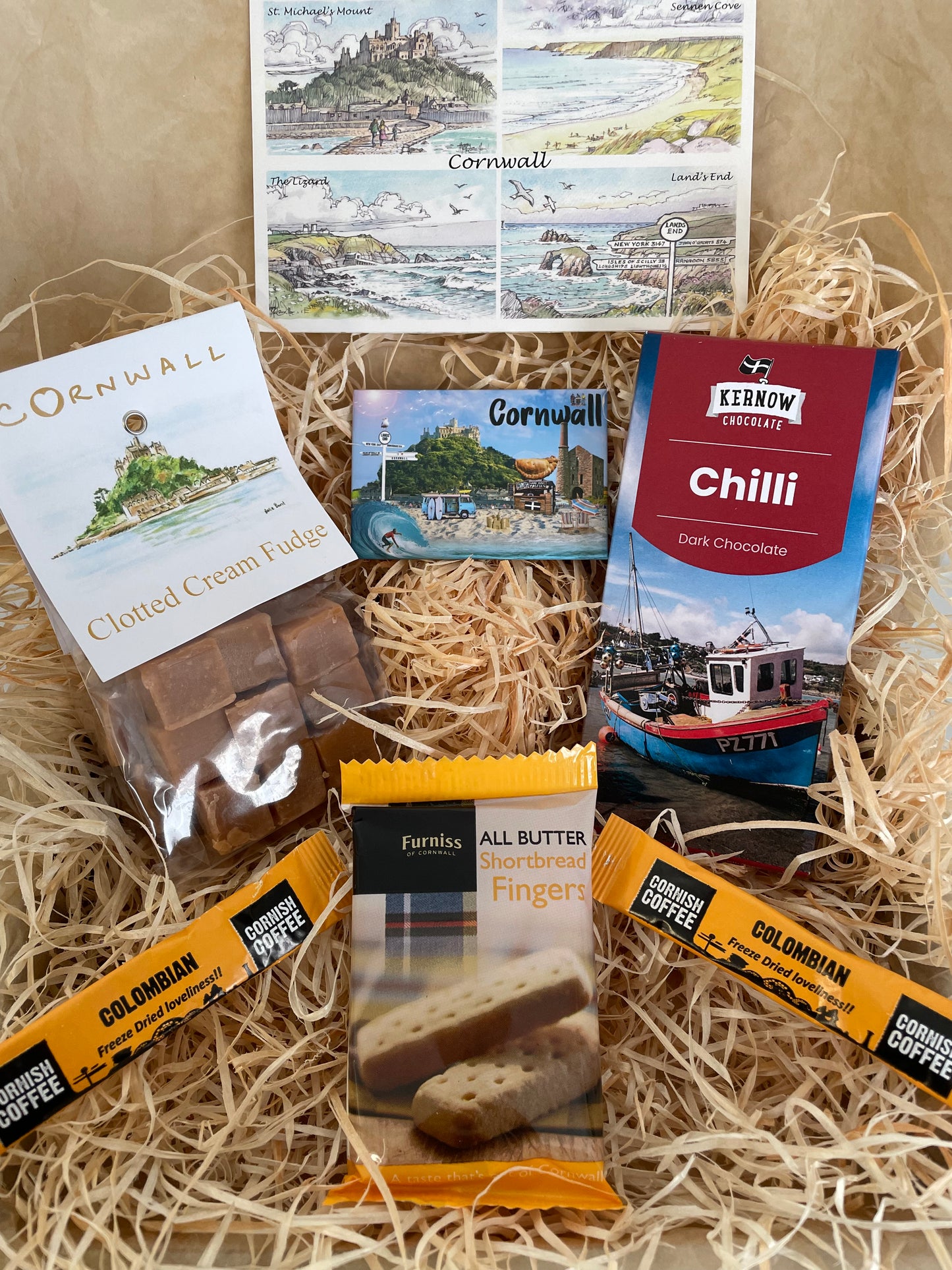 Chilli dark chocolate with clotted cream fudge. Pick your fridge magnet!