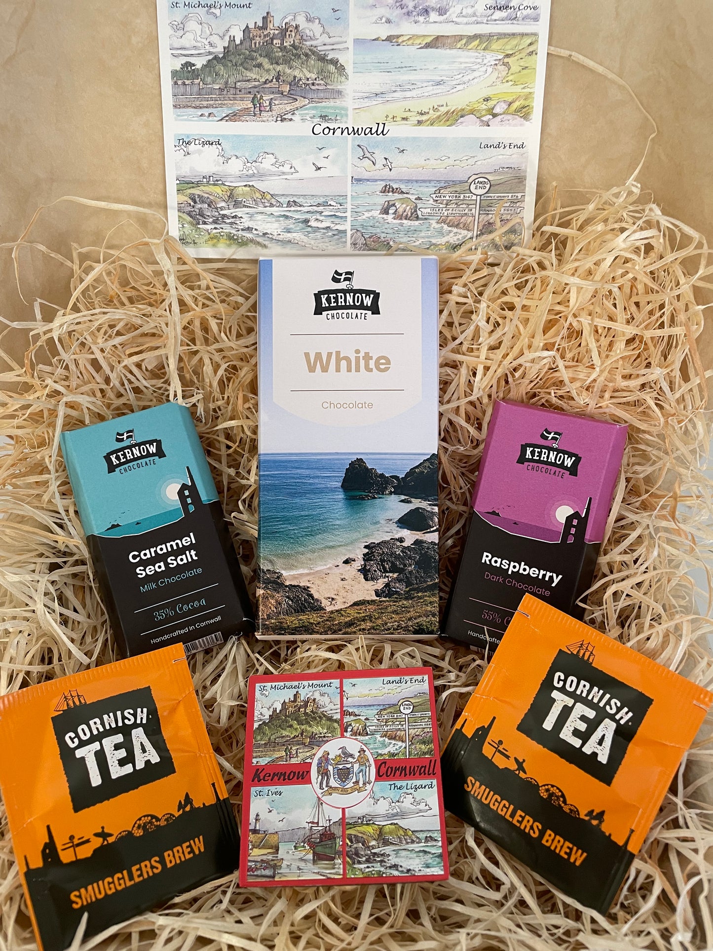 White chocolate with raspberry and caramel sea salt chocolate gift box, choose fridge magnet style