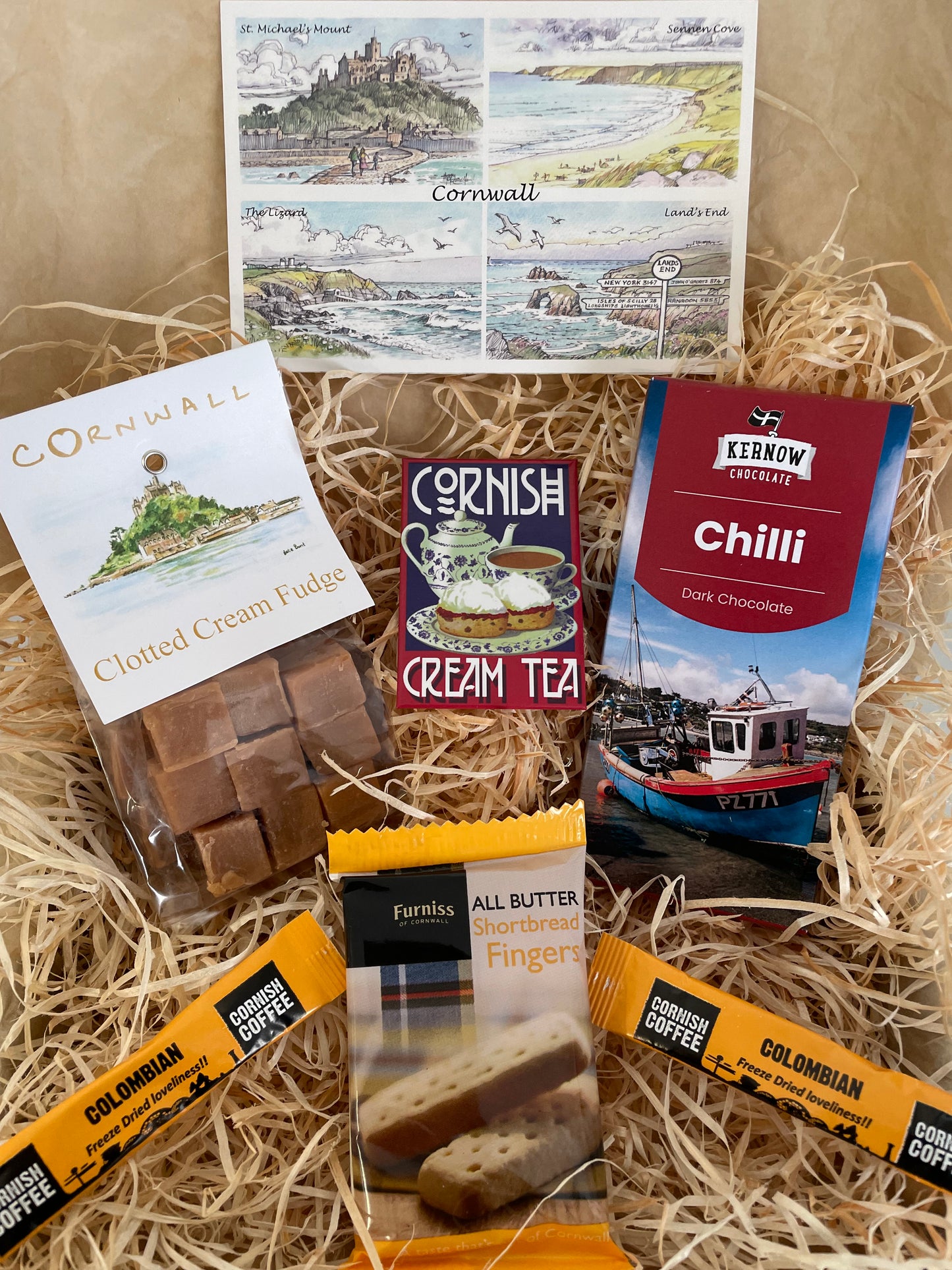 Chilli dark chocolate with clotted cream fudge. Pick your fridge magnet!