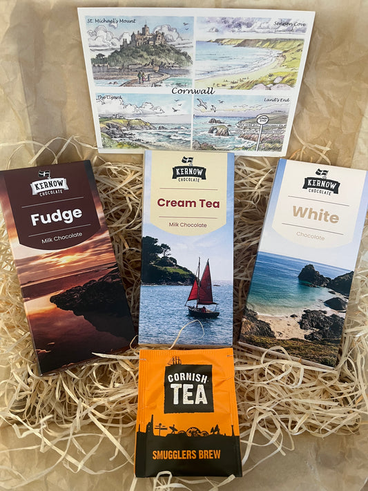 The Triple Cornish chocolate bars with white chocolate gift box