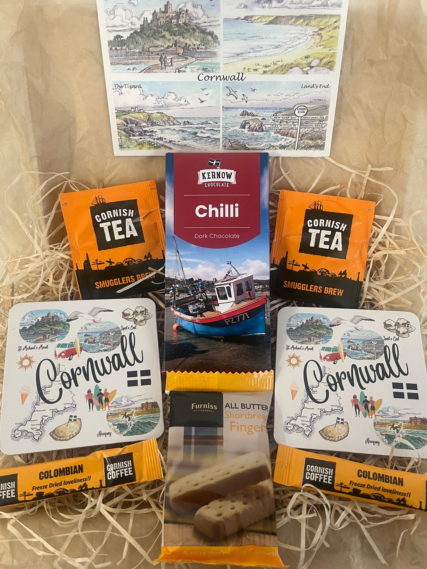 Cornwall landmarks Coaster gift box, choose your chocolate flavour!