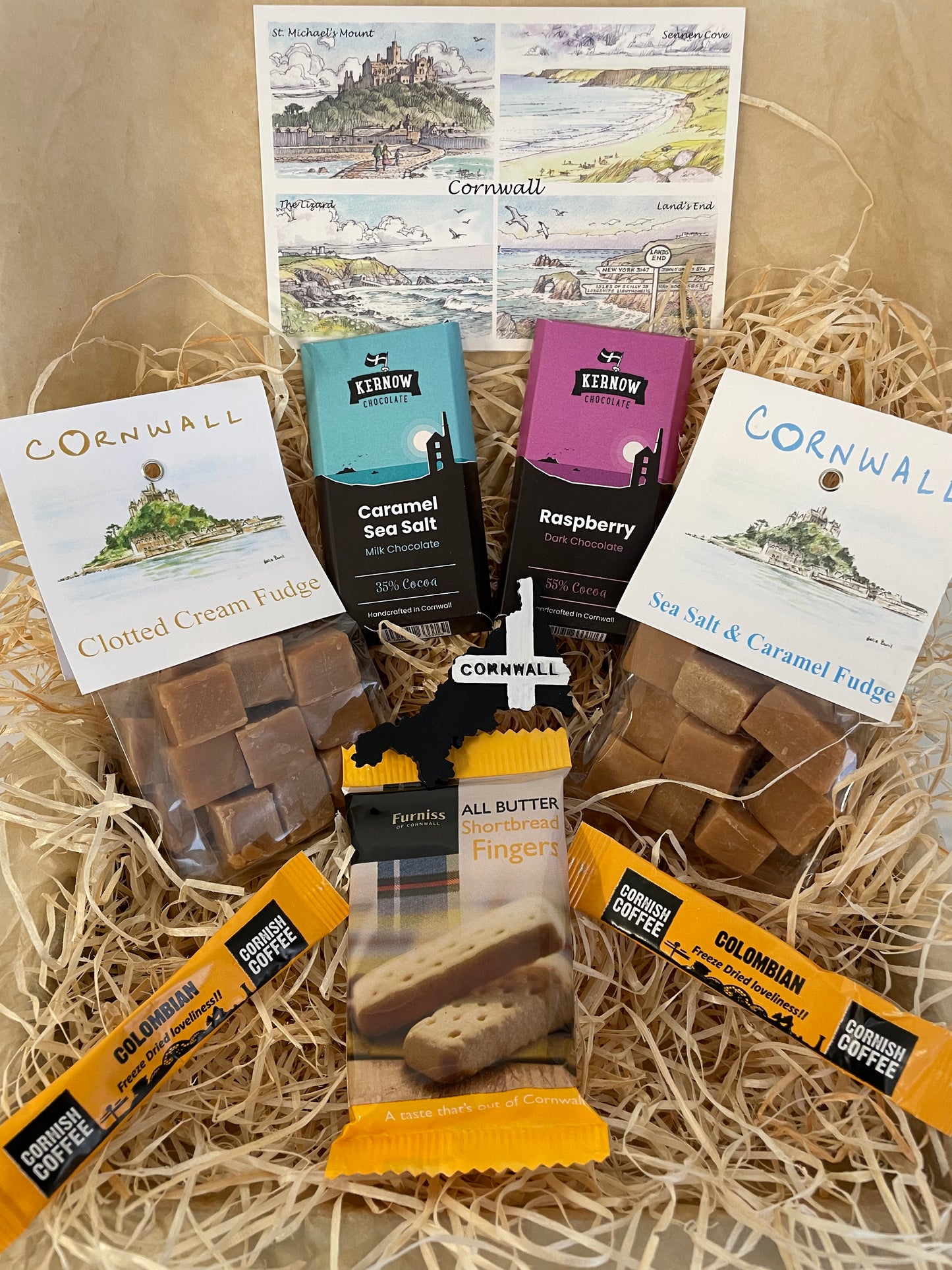 The ultimate Chocolate and fudge Gift box, complete with a fridge magnet of your choice!