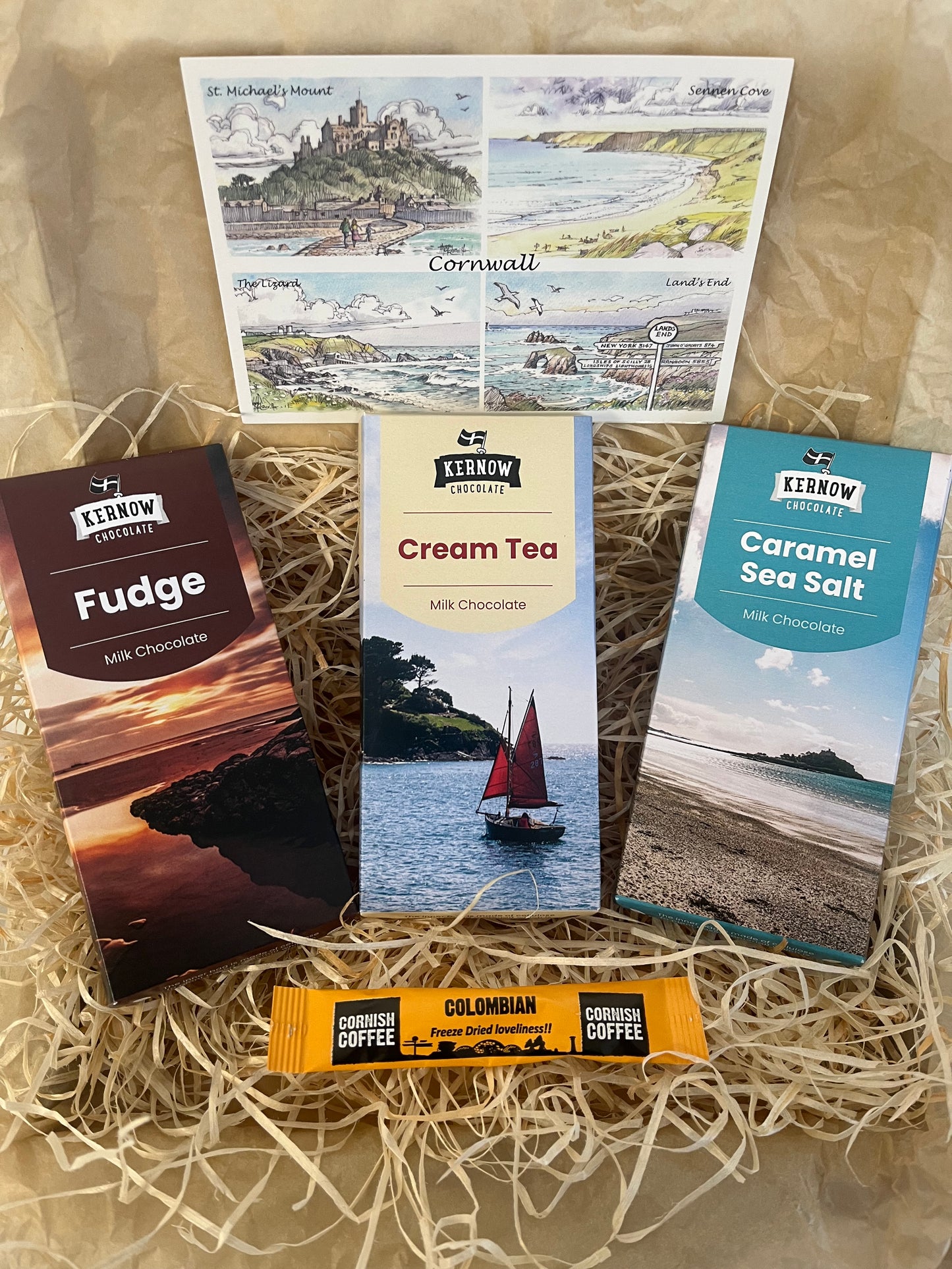 The Triple Cornish chocolate bars with a hint of sea salt gift box