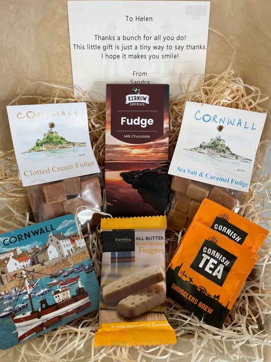 Fudge chocolate Coaster gift box with two fudge flavours. Select coaster type