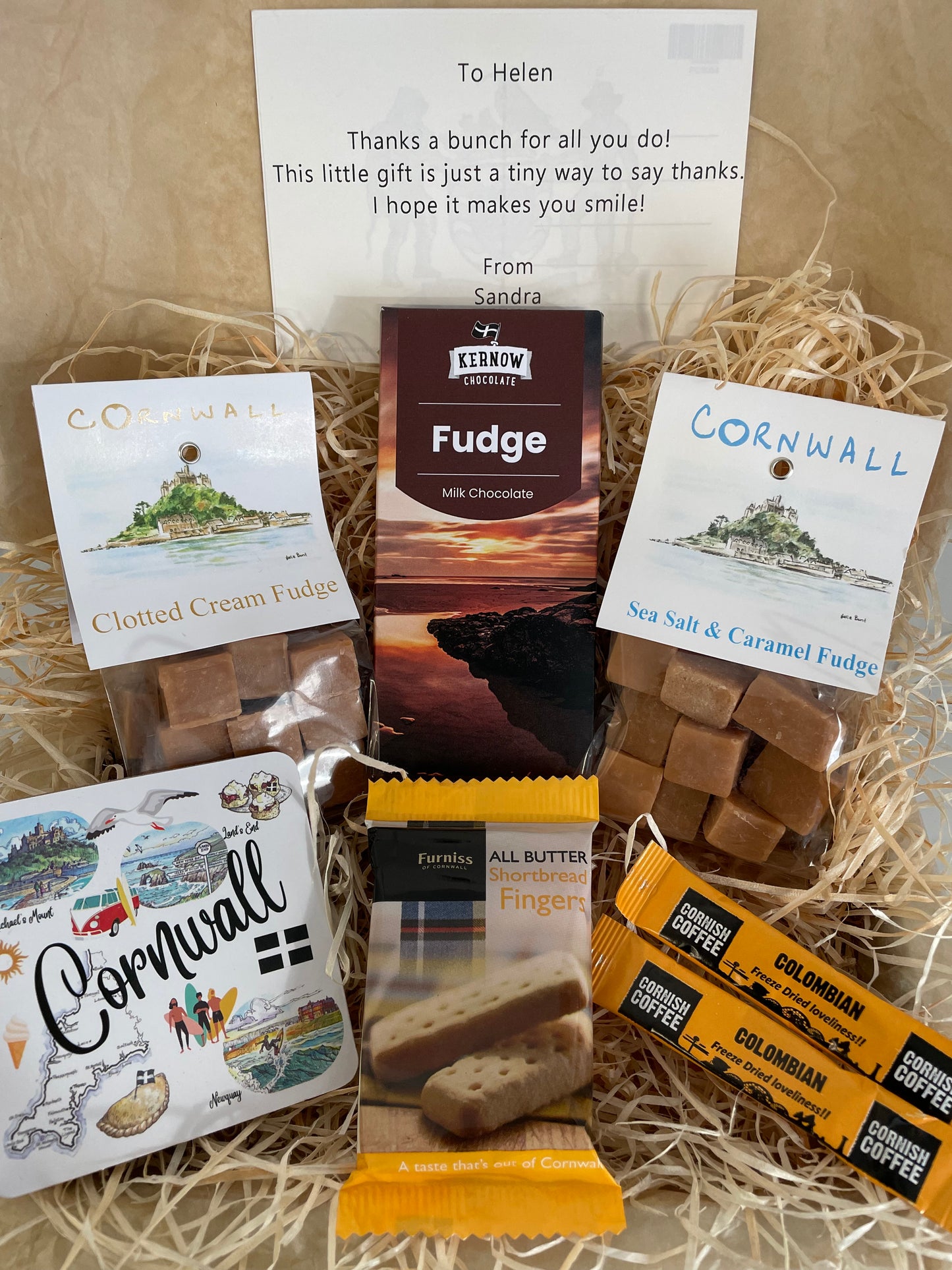 Fudge chocolate Coaster gift box with two fudge flavours. Select coaster type