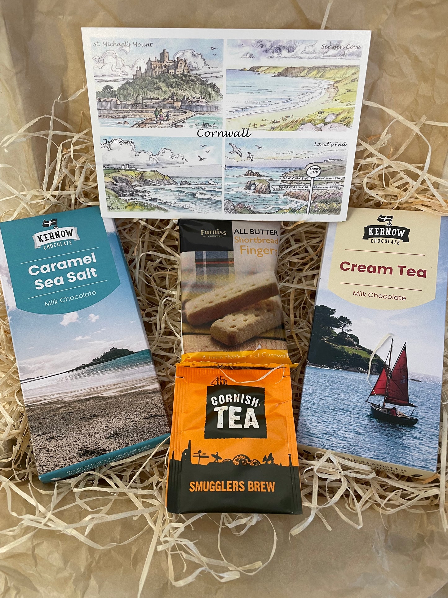 Cornish Cream tea chocolate with caramel sea salt chocolate and shortbread gift box