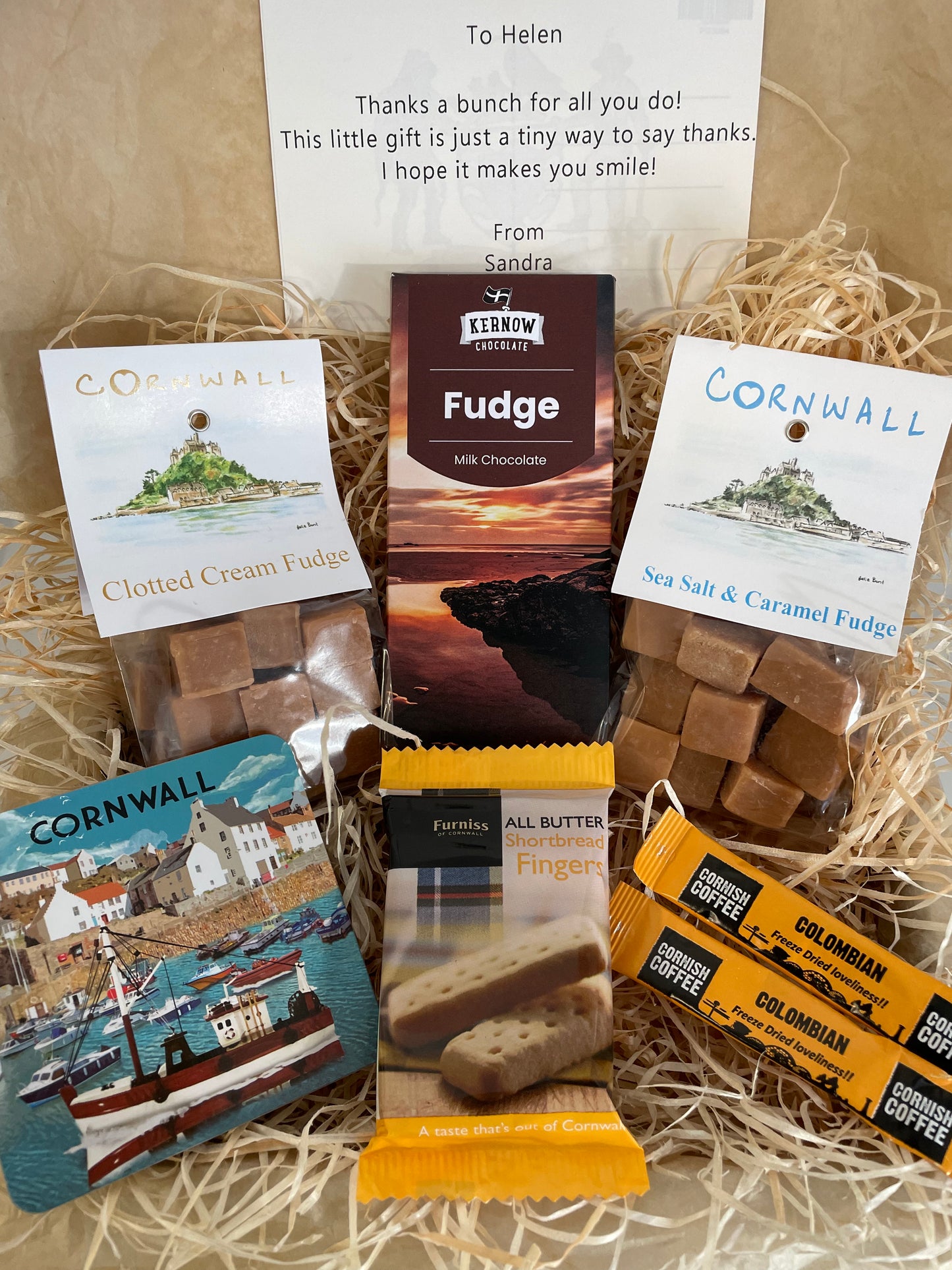 Fudge chocolate Coaster gift box with two fudge flavours. Select coaster type