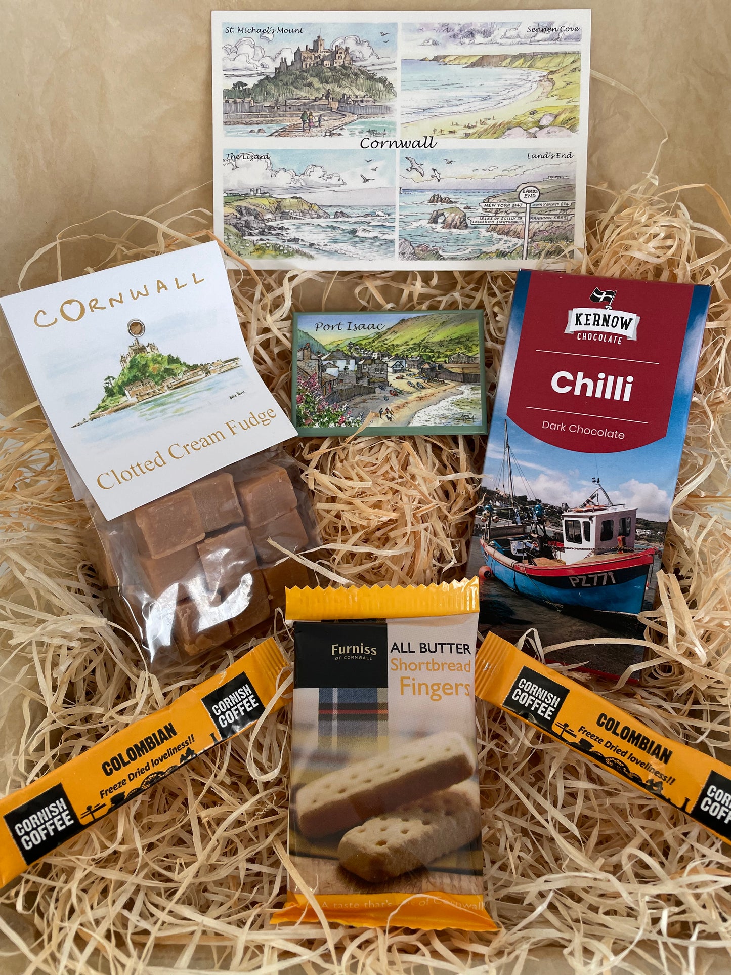 Chilli dark chocolate with clotted cream fudge. Pick your fridge magnet!