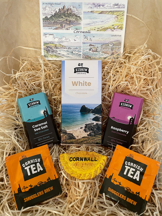 White chocolate with raspberry and caramel sea salt chocolate gift box, choose fridge magnet style