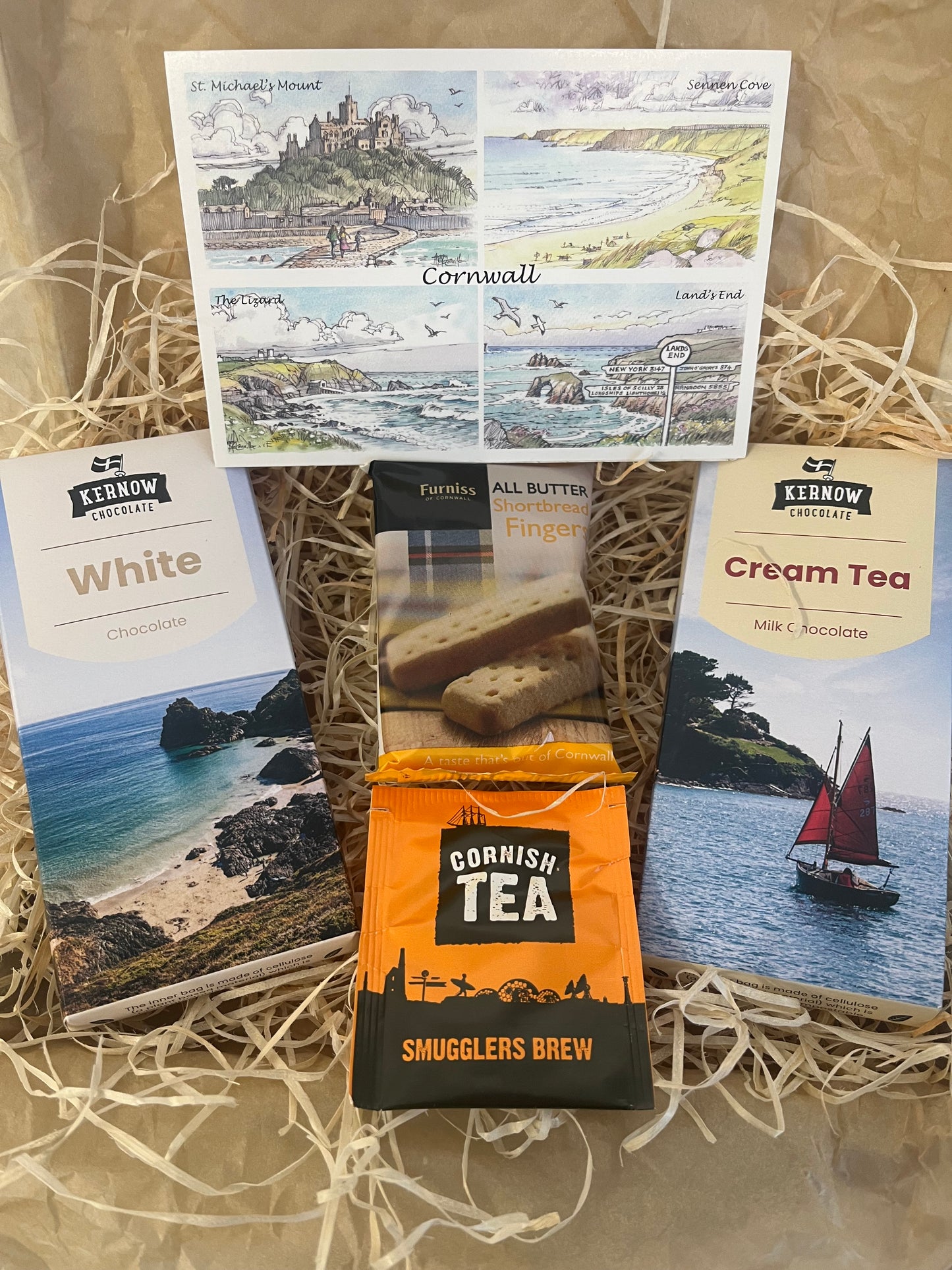 Cornish Cream tea chocolate with white chocolate and shortbread gift box