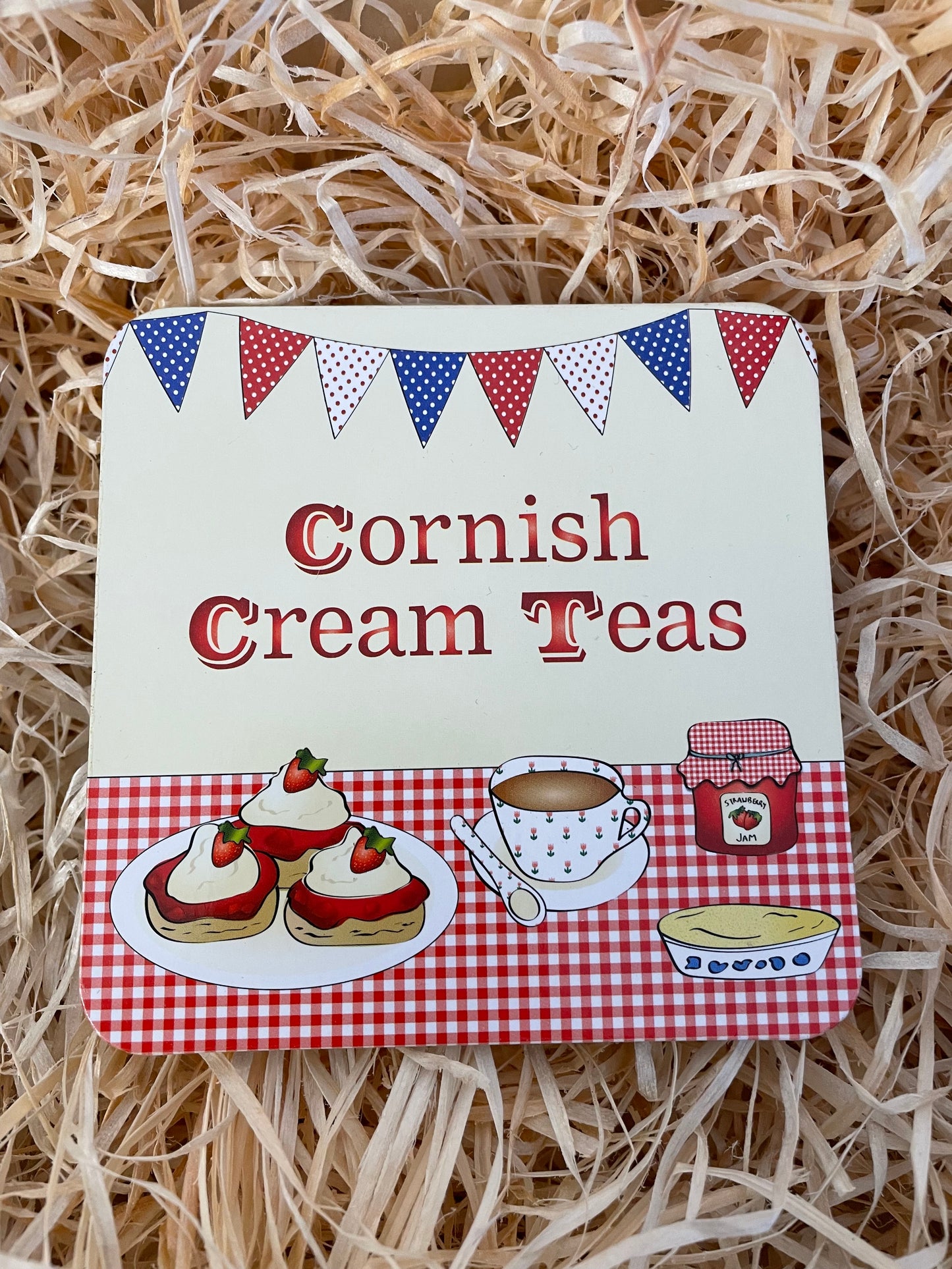 Cream tea mug and coaster set