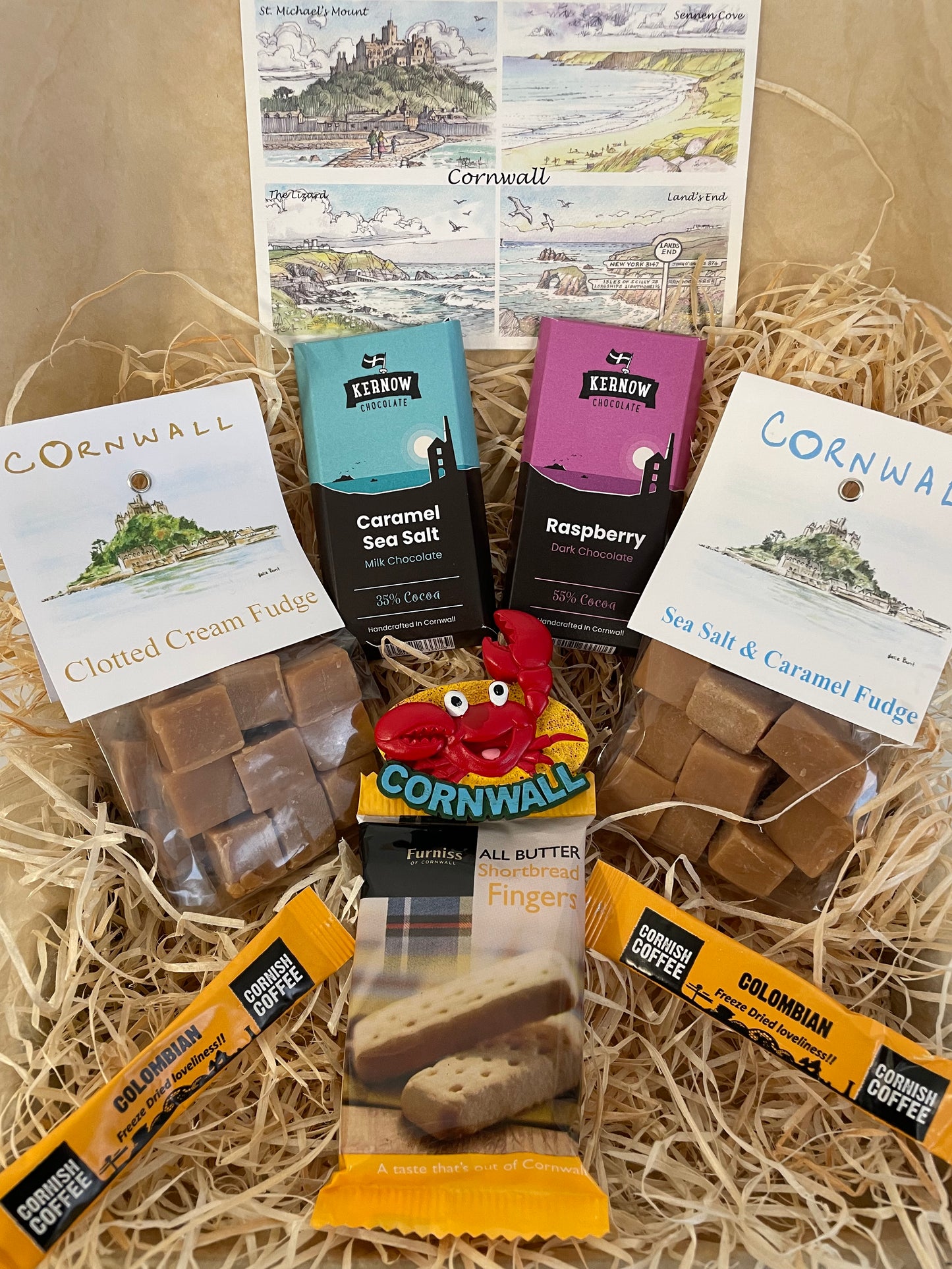 The ultimate Chocolate and fudge Gift box, complete with a fridge magnet of your choice!