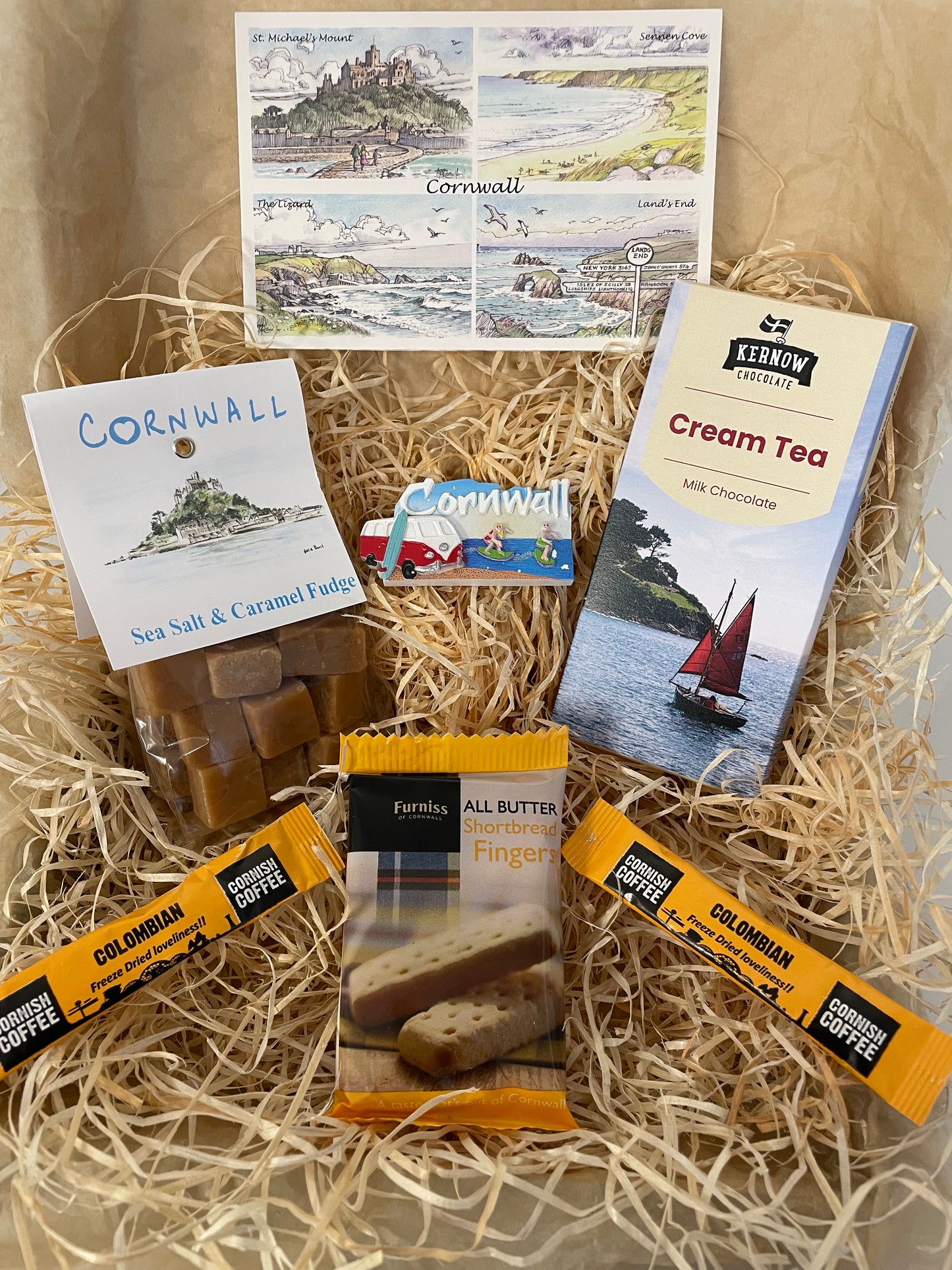 Cream tea chocolate with sea salt caramel fudge. Pick your fridge magnet!