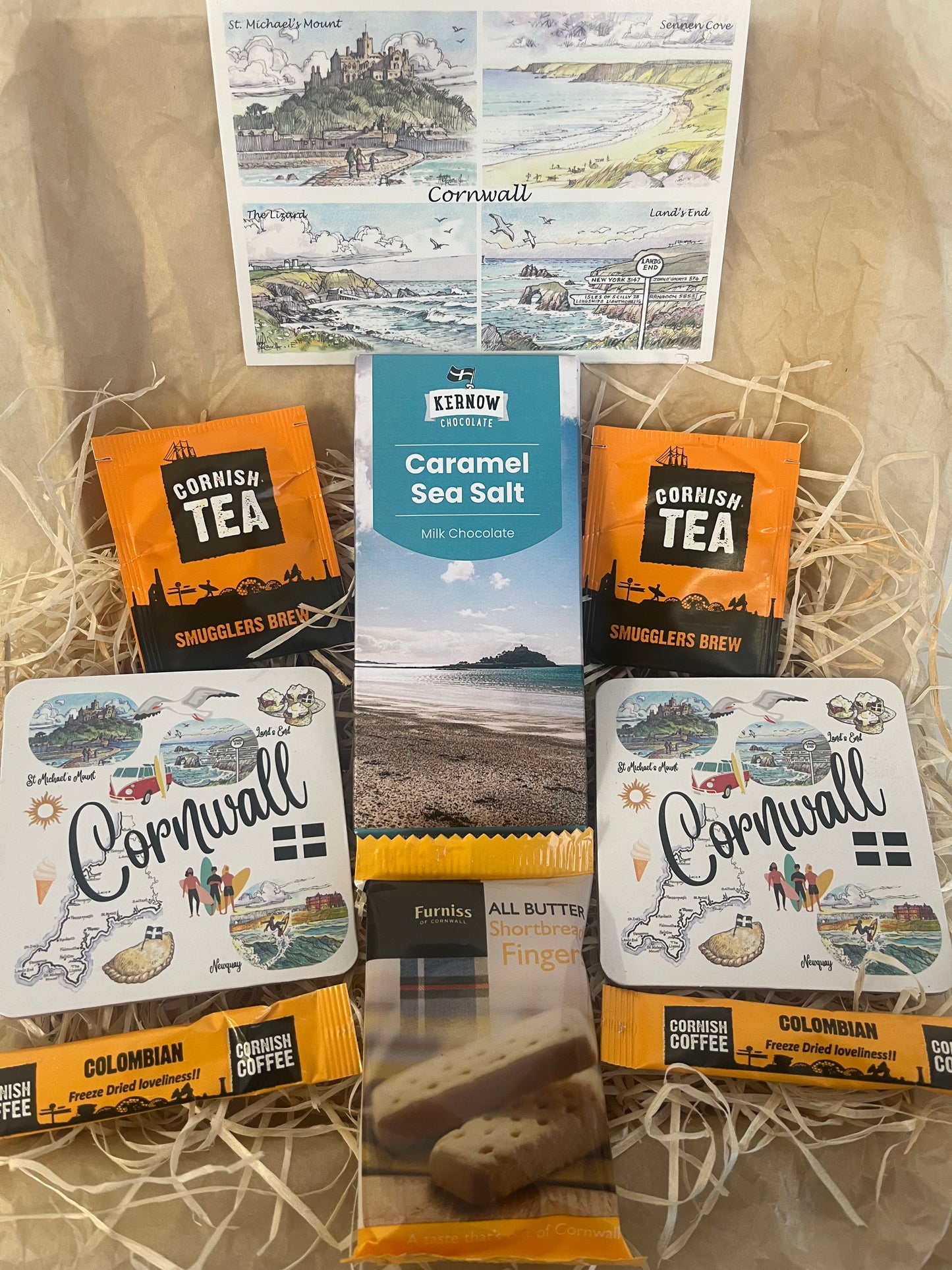 Cornwall landmarks Coaster gift box, choose your chocolate flavour!