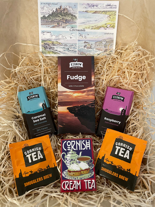 Fudge chocolate with dark raspberry chocolate and caramel sea salt chocolate gift box, choose fridge magnet style